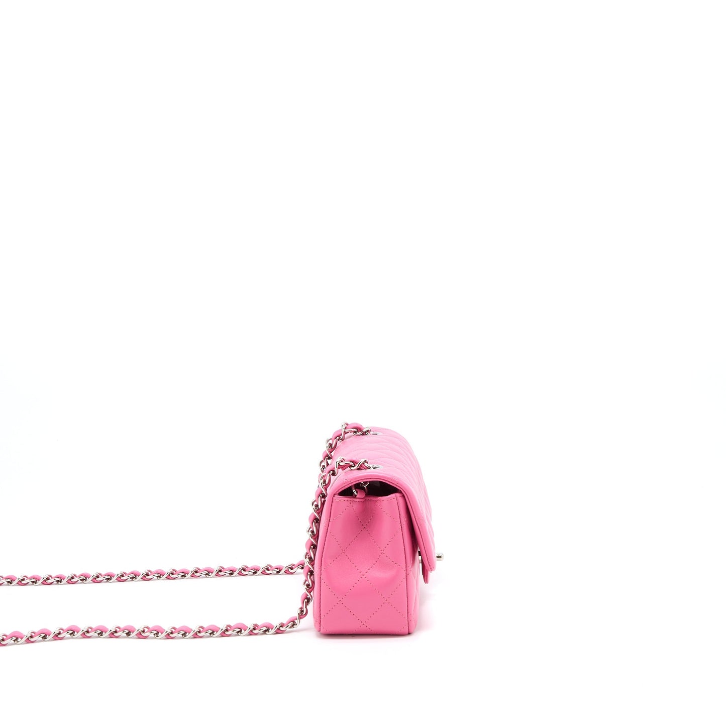 Chanel Classic Mini Rectangular Flap Bag Lambskin Pink