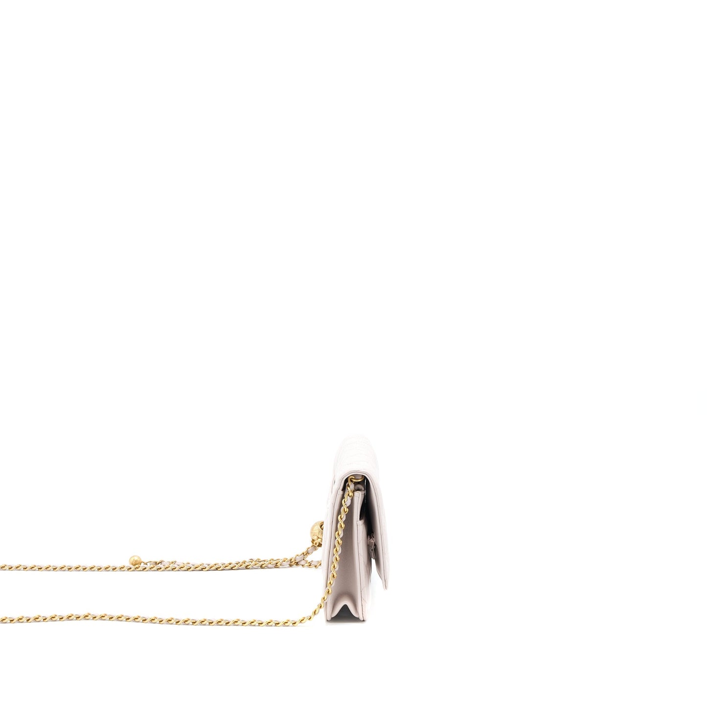 Chanel Pearl Crush Wallet on Chain Lambskin Lialic/Light Purple Brushed  (Microchip)