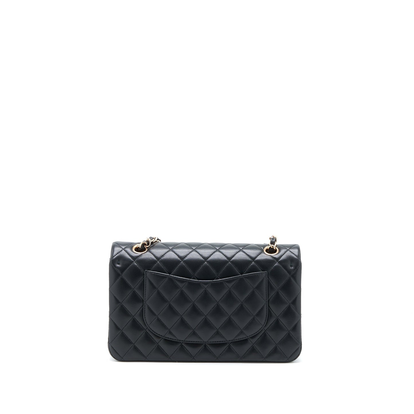 Chanel Medium Classic Flap Bag Lambskin Black R (Microchip)