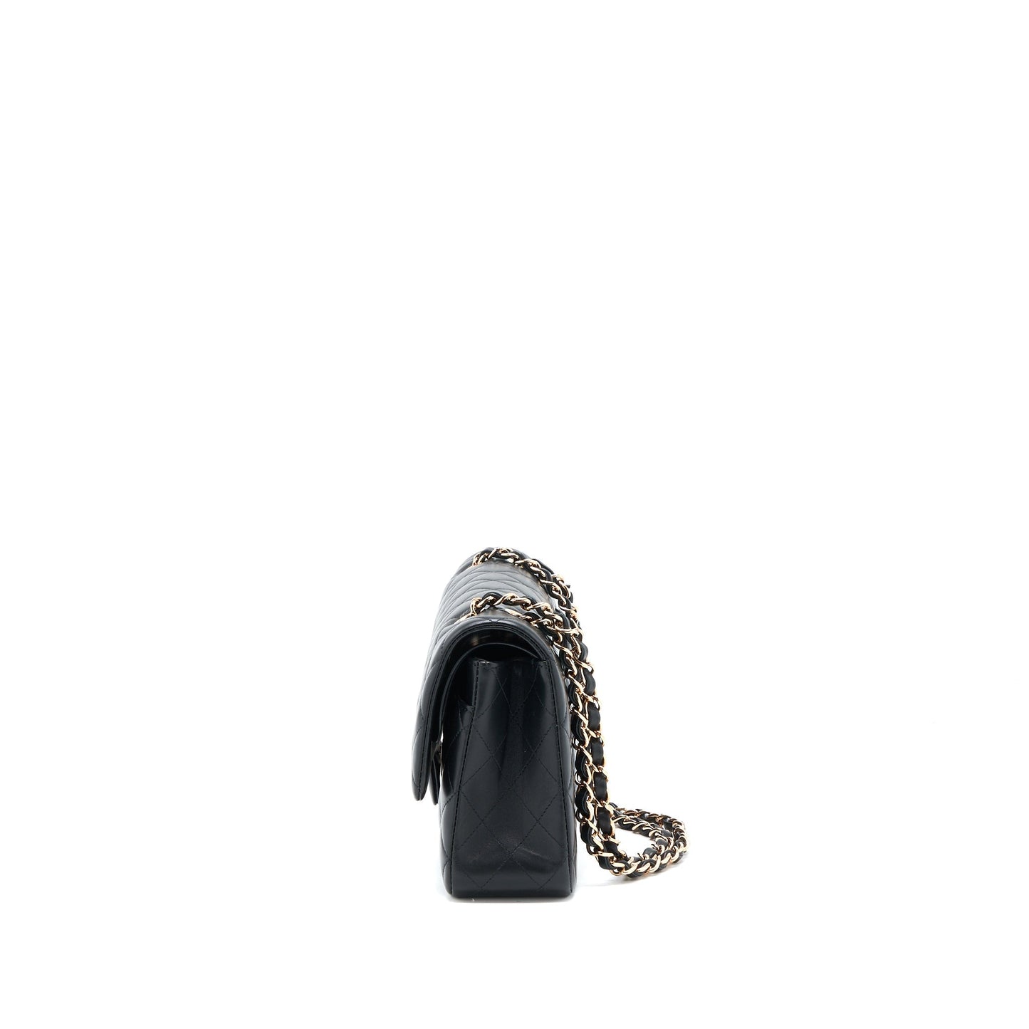 Chanel Medium Classic Flap Bag Lambskin Black R (Microchip)