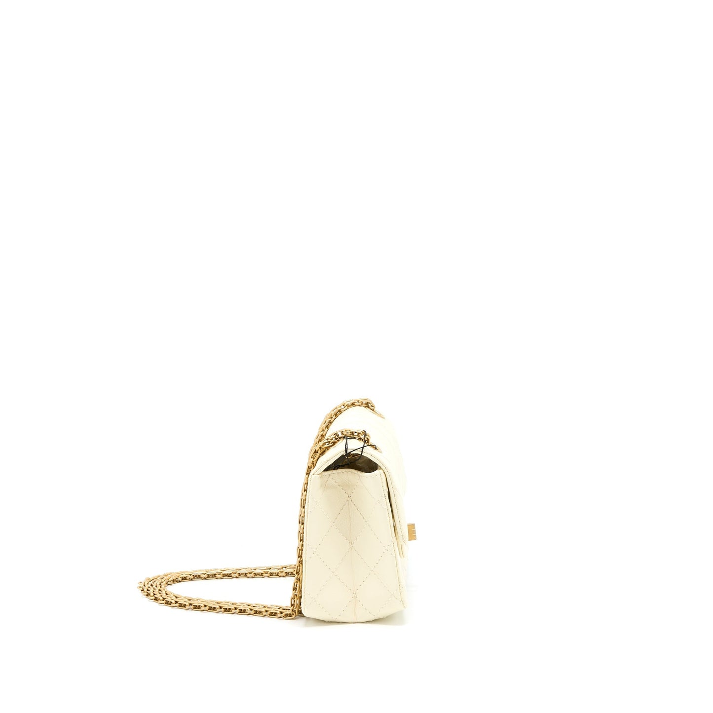 Chanel 20A Mini 2.55 Reissue Flap Bag Aged Calfskin Creamy White Brushed