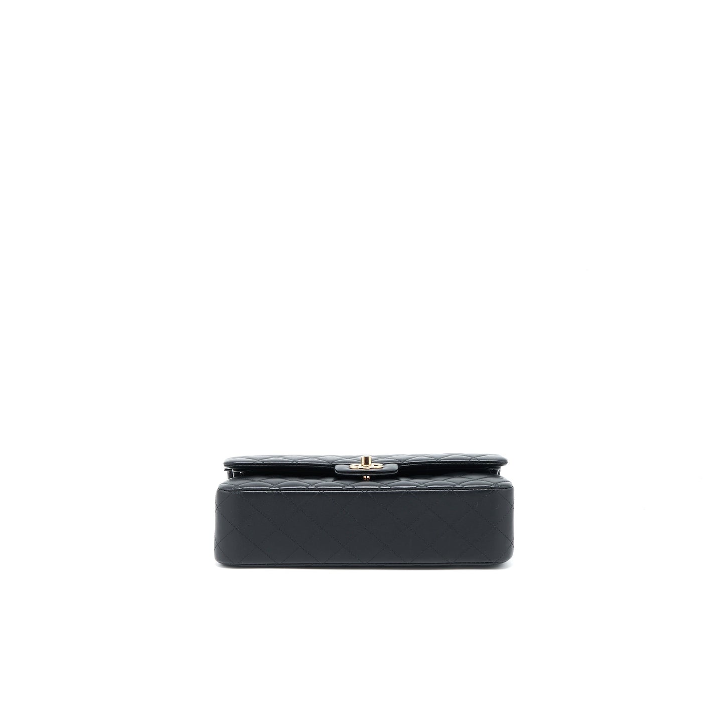 Chanel Medium Classic Flap Bag Lambskin Black R (Microchip)