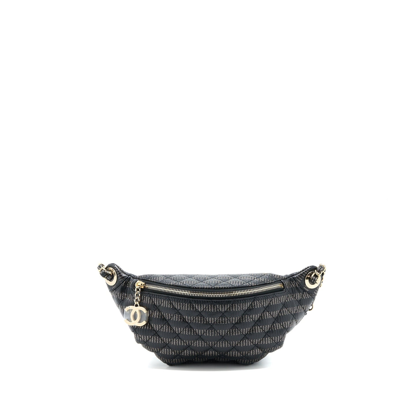 Chanel Seasonal Waist Bag Calfskin Black/Gold