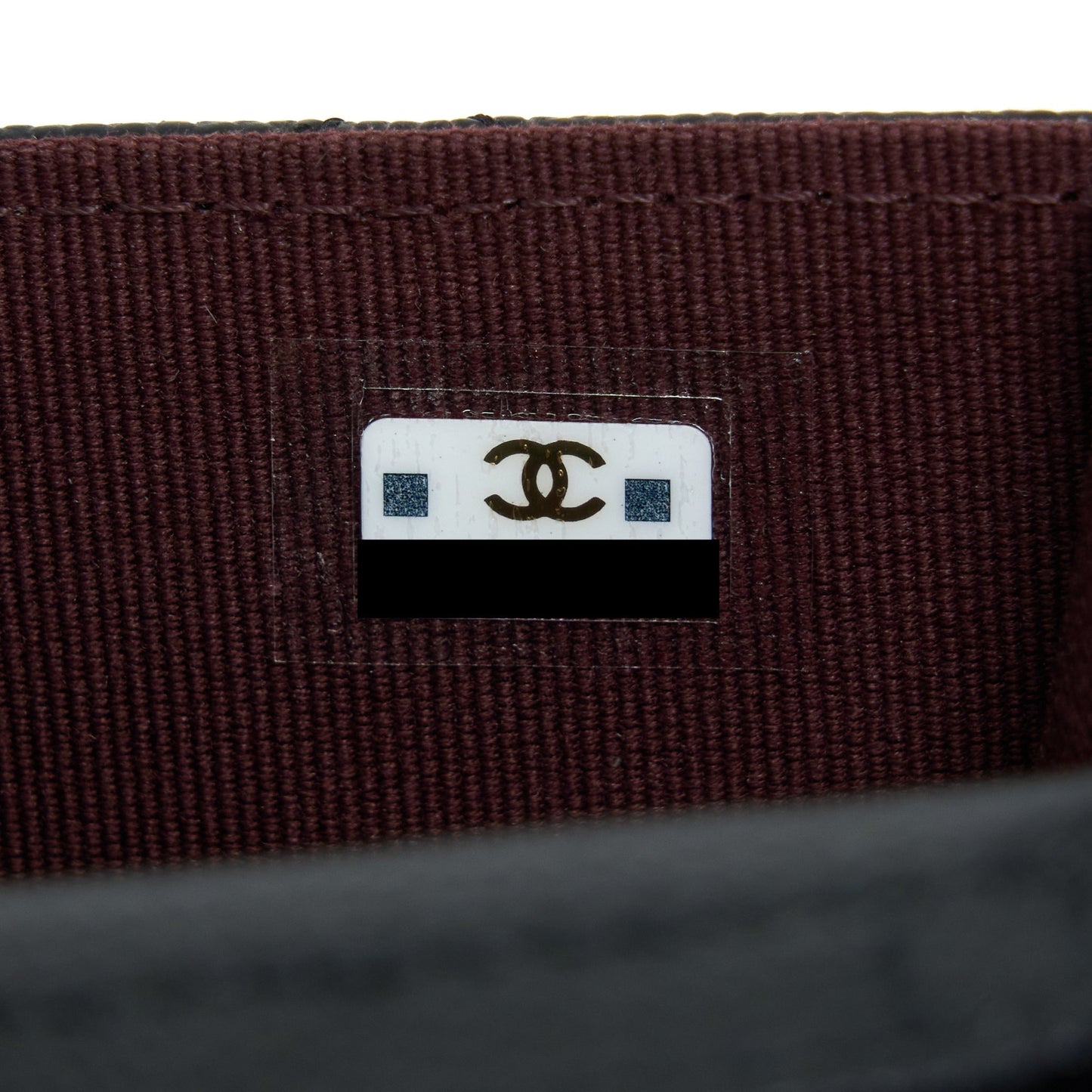 Chanel Mini Flap Card Holder With Chain Caviar Black L