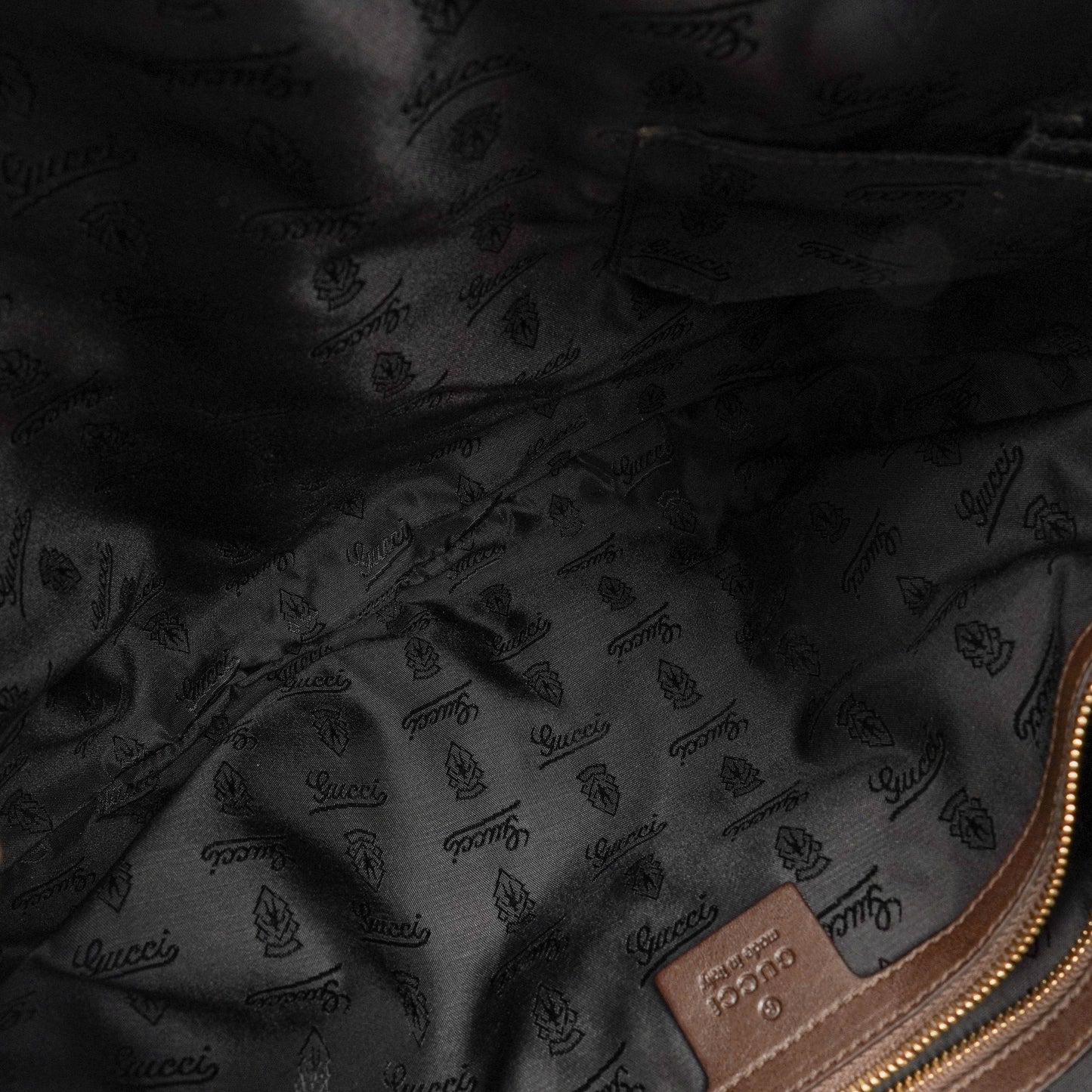 Gucci Brown Patent Leather Indy Top Handle Bag