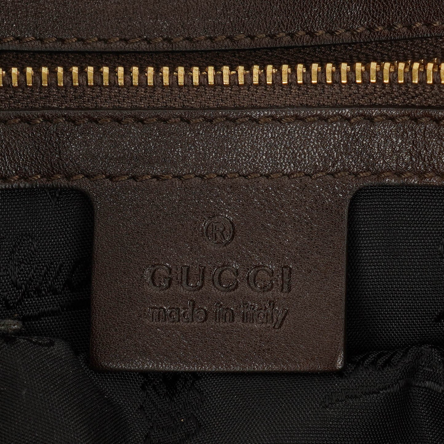 Gucci Brown Patent Leather Indy Top Handle Bag
