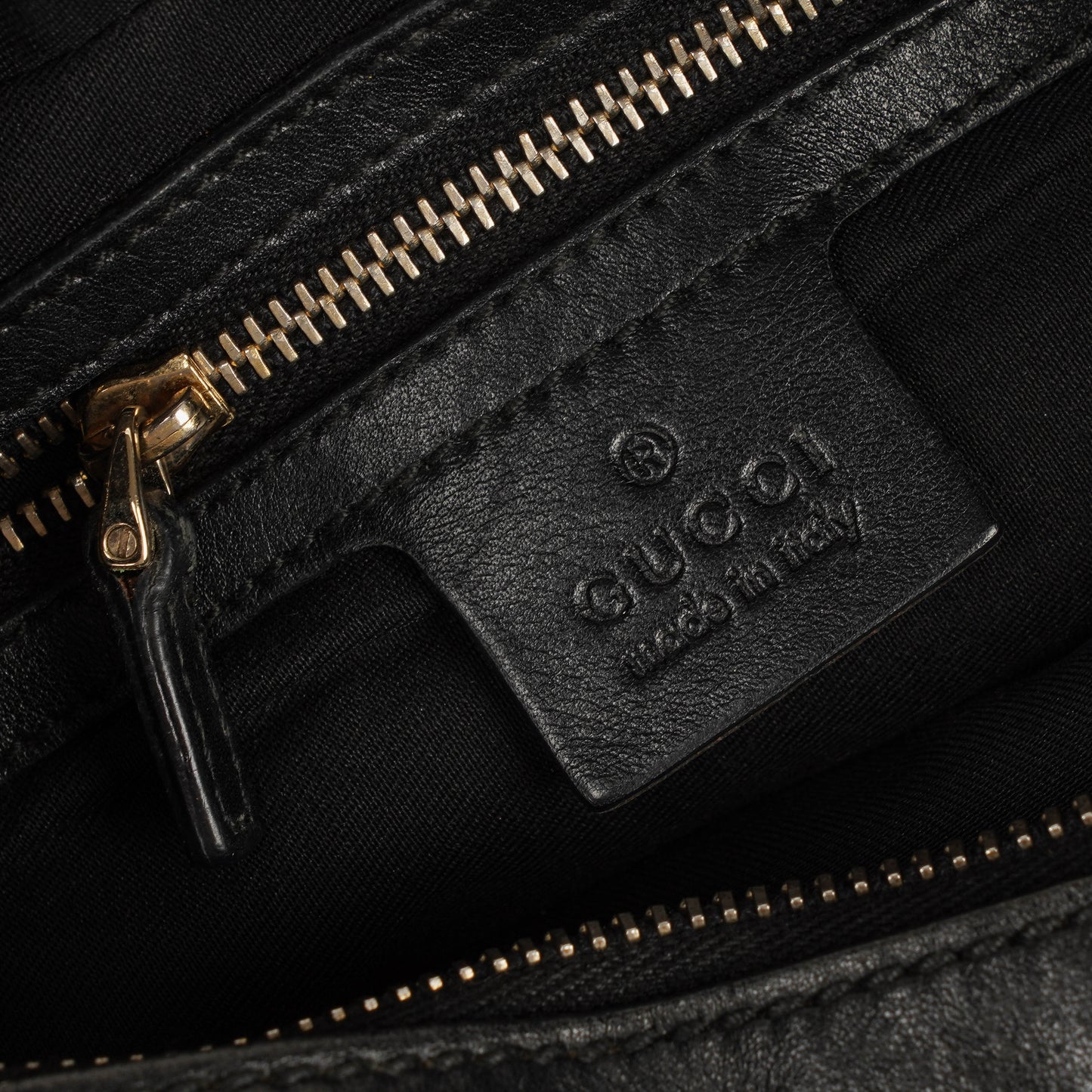 Gucci Charmy Black Leather Hobo Bag