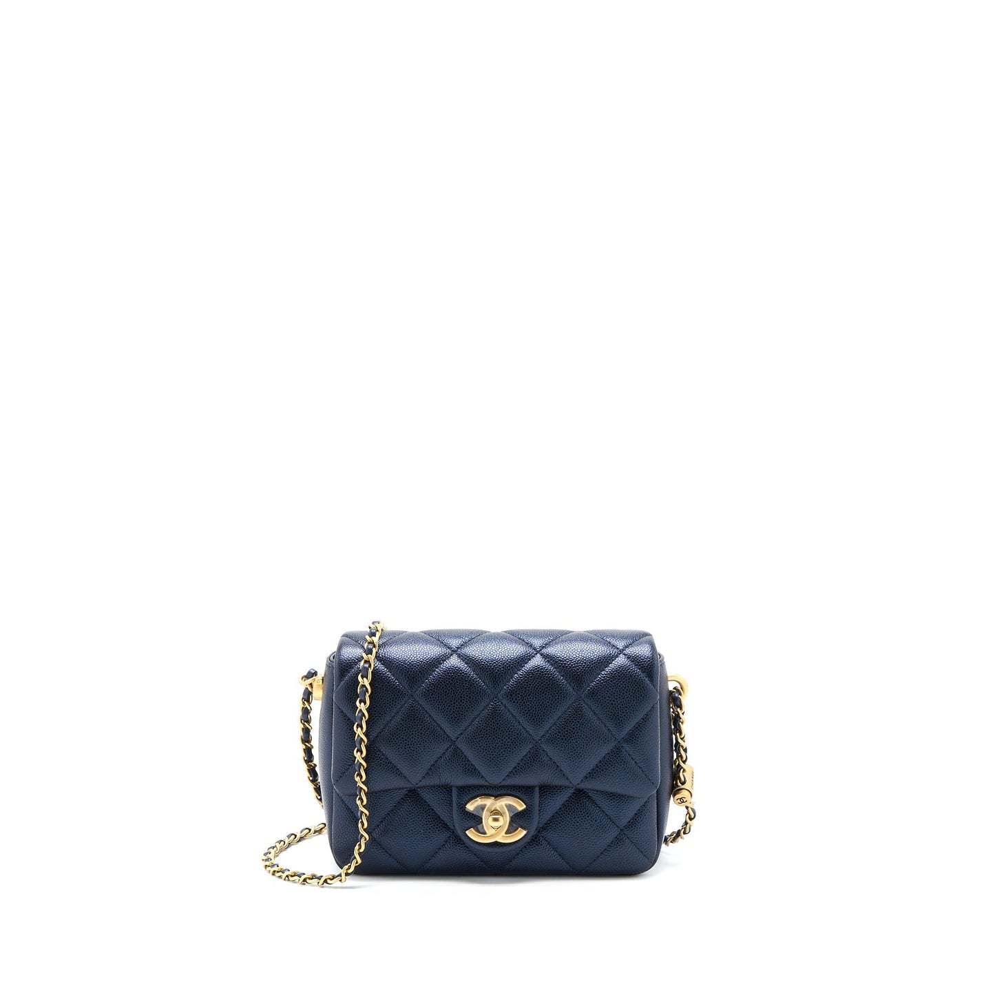Chanel 21K My Perfect Mini Flap Bag Caviar Black Brushed  (Microchip)