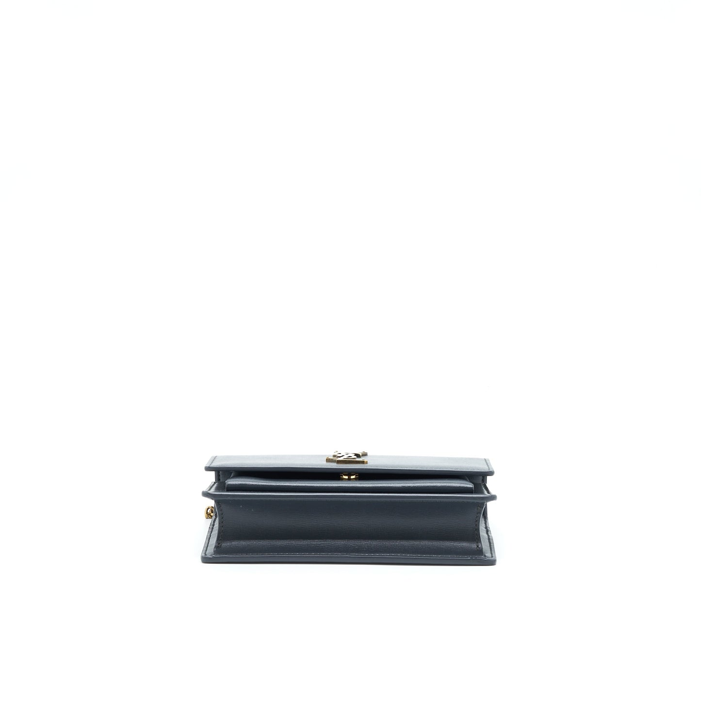 Saint Laurent Sunset Chain Wallet Calfskin Noir