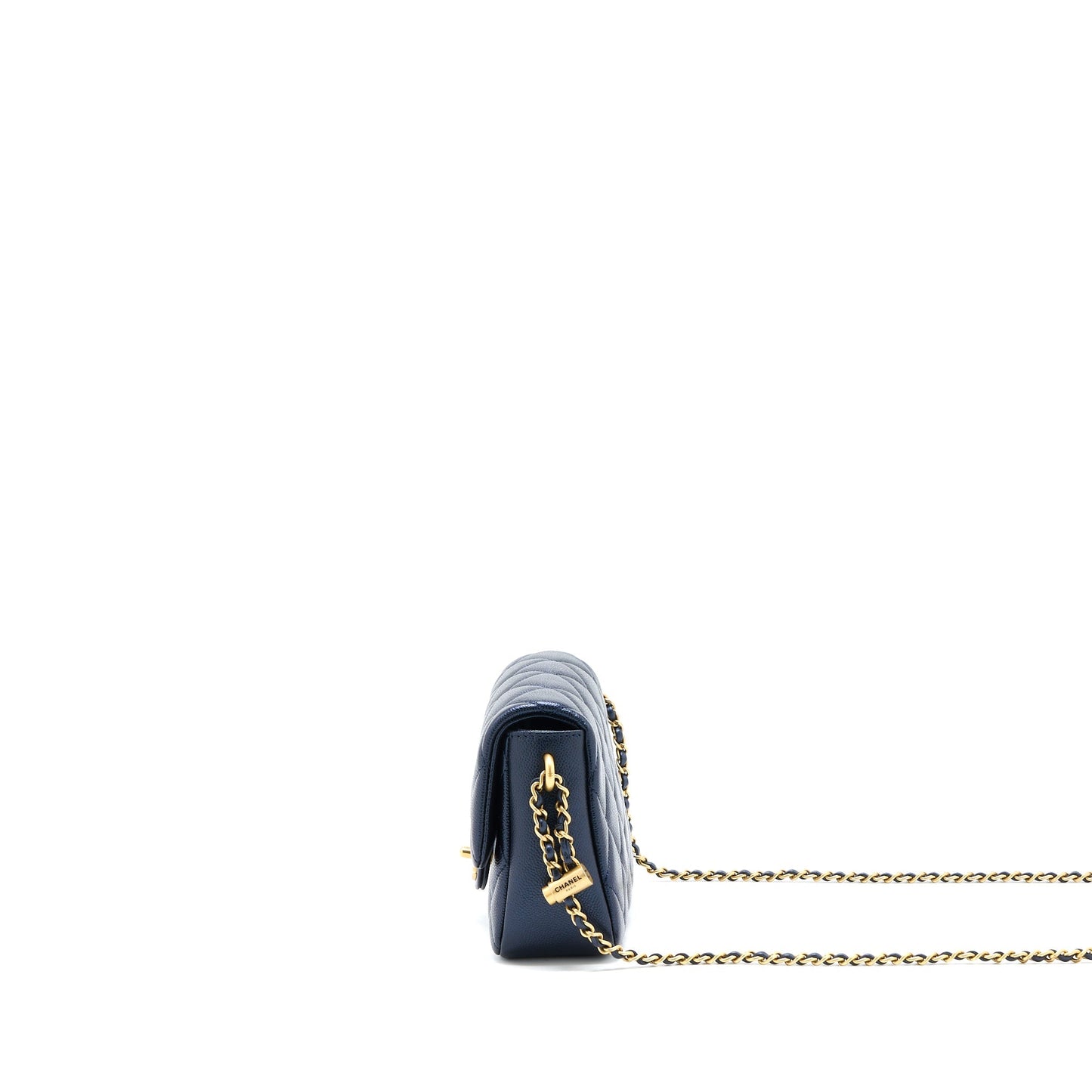 Chanel 21K My Perfect Mini Flap Bag Caviar Black Brushed  (Microchip)