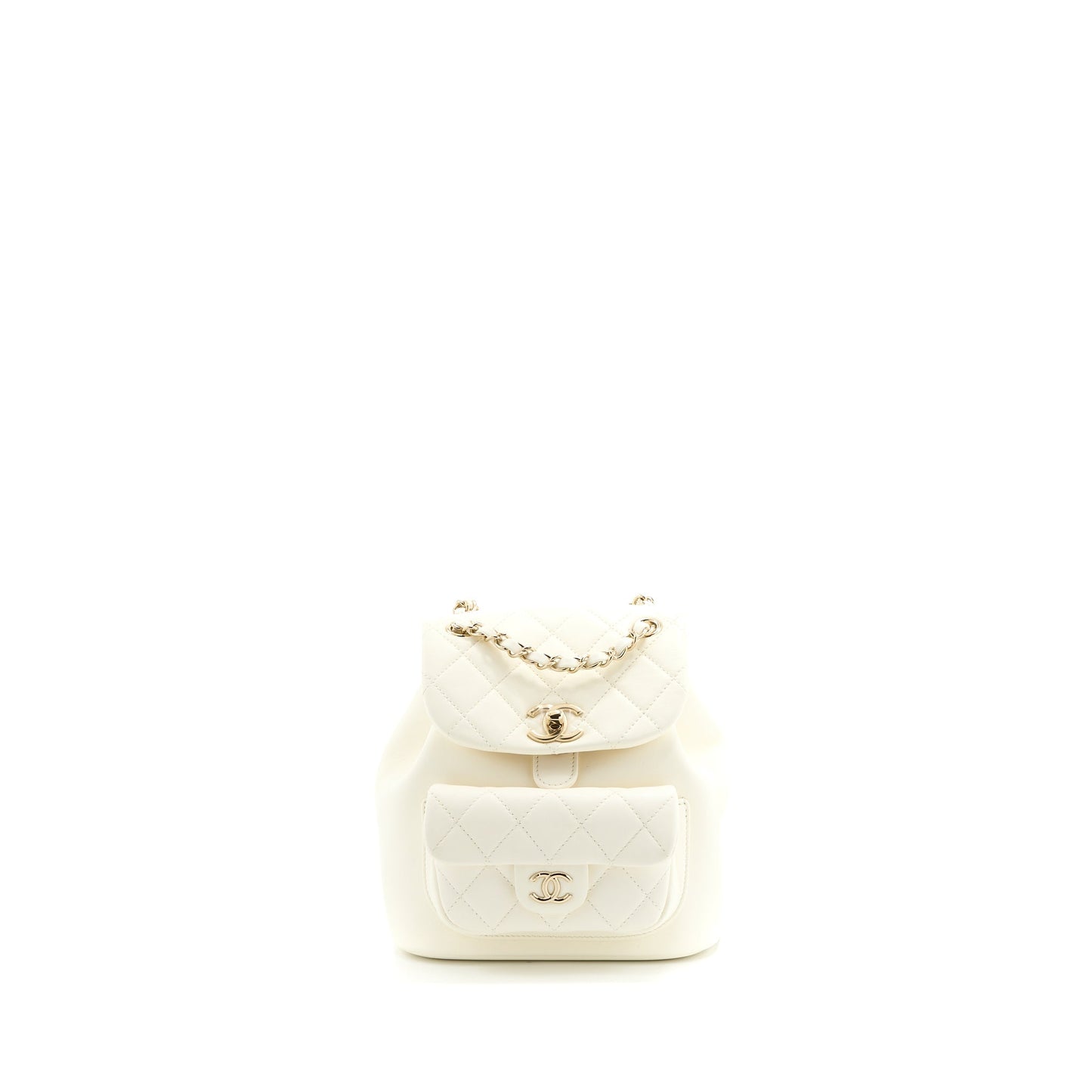 Chanel Duma Mini Backpack Lambskin White L (Microchip)