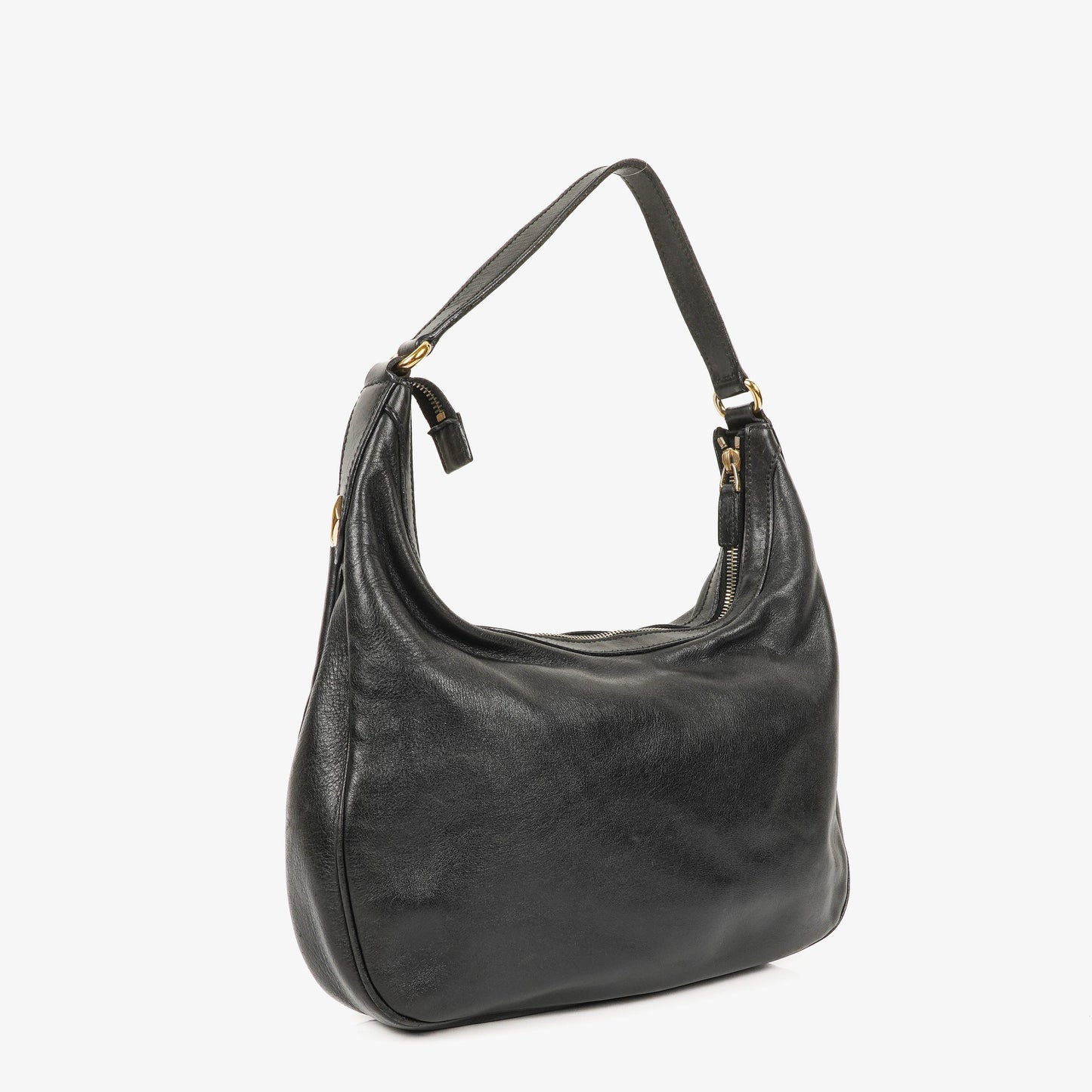 Gucci Charmy Black Leather Hobo Bag