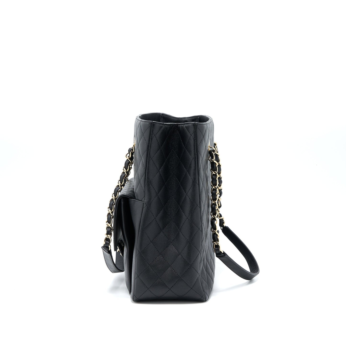 Chanel 19C Large Shopping Tote Bag Caviar Black L