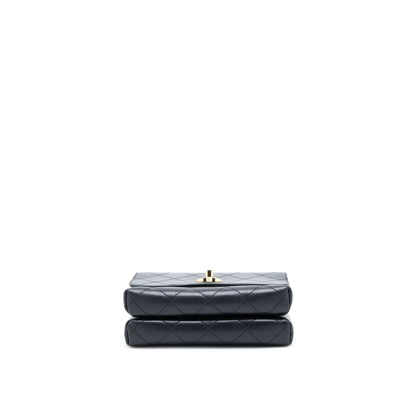 Chanel Seasonal Top Handle Flap Bag Calfskin Black