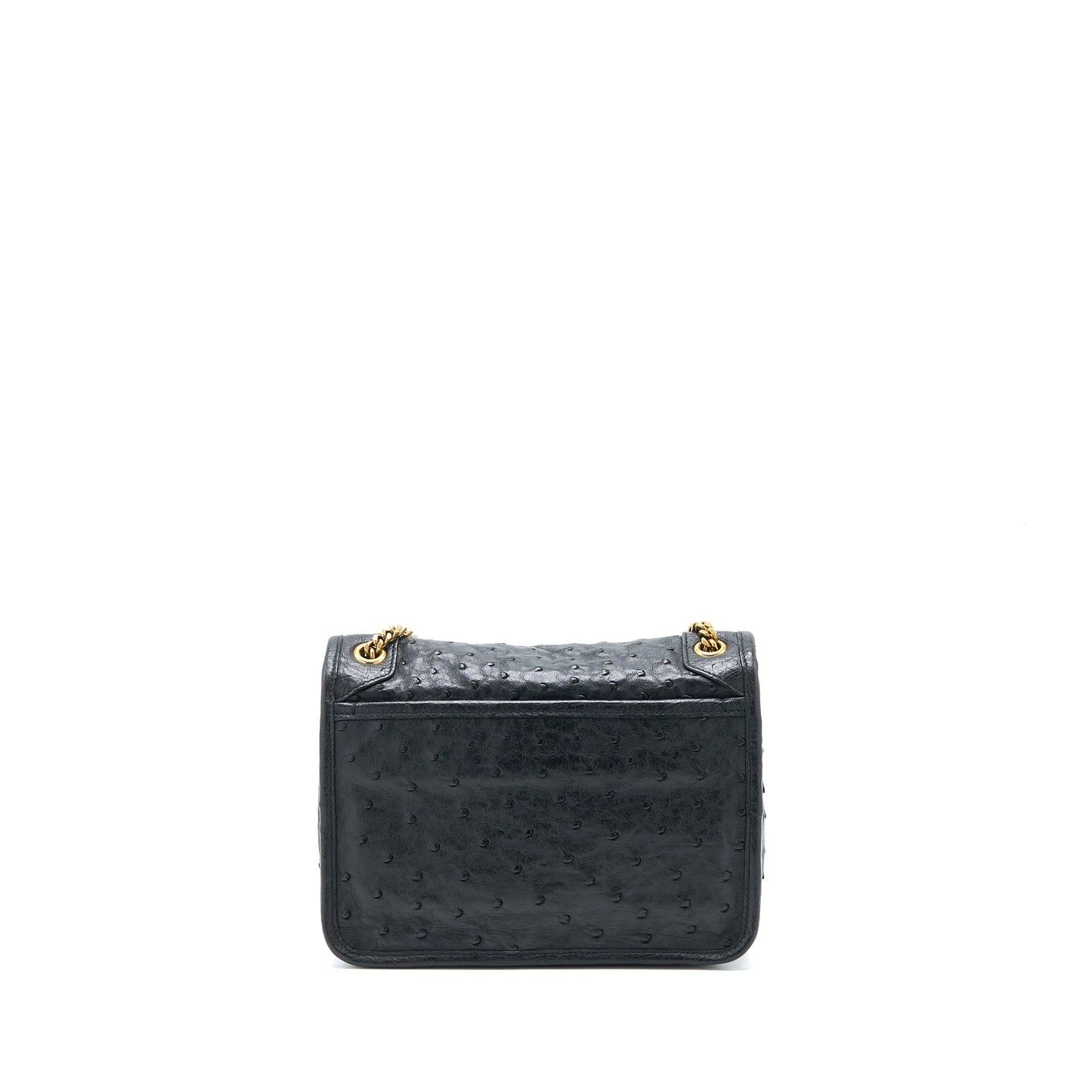 Saint Laurent Niki Baby Ostrich Black