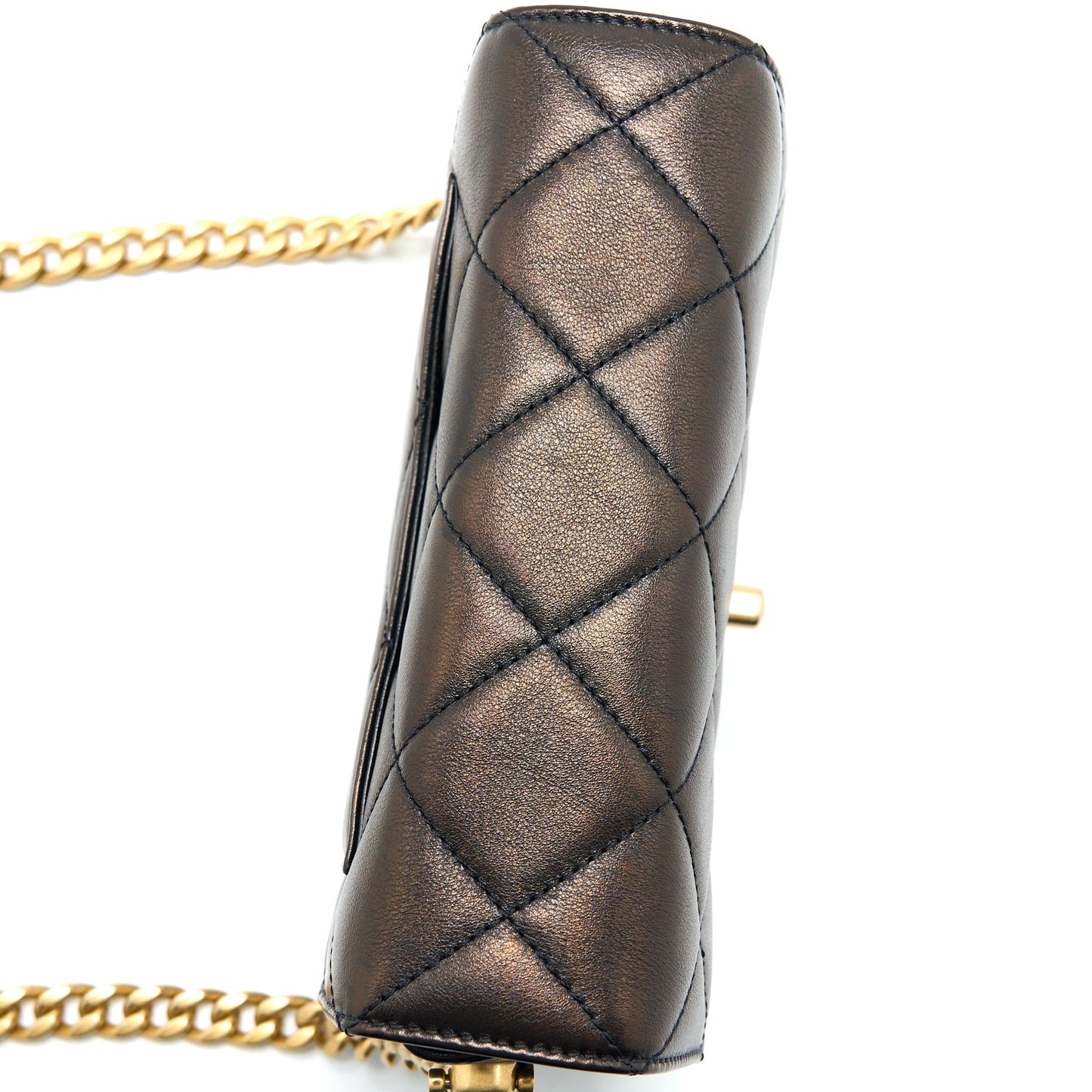 Chanel 21S Moon Messenger Bag Calfskin Black