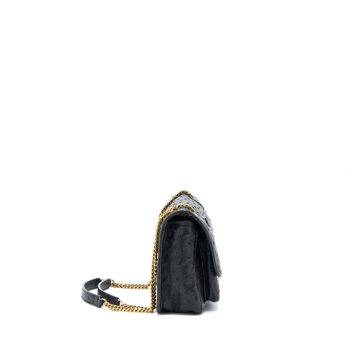 Saint Laurent Niki Baby Ostrich Black