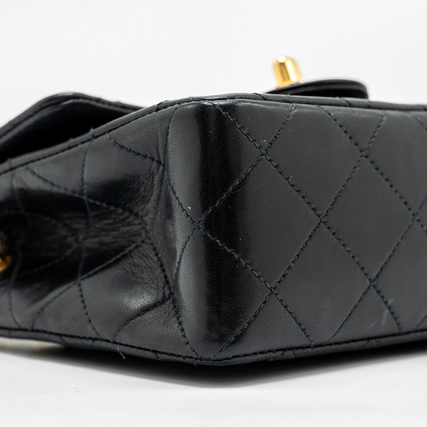 Chanel  Mini Square Flap Bag Lambskin Black