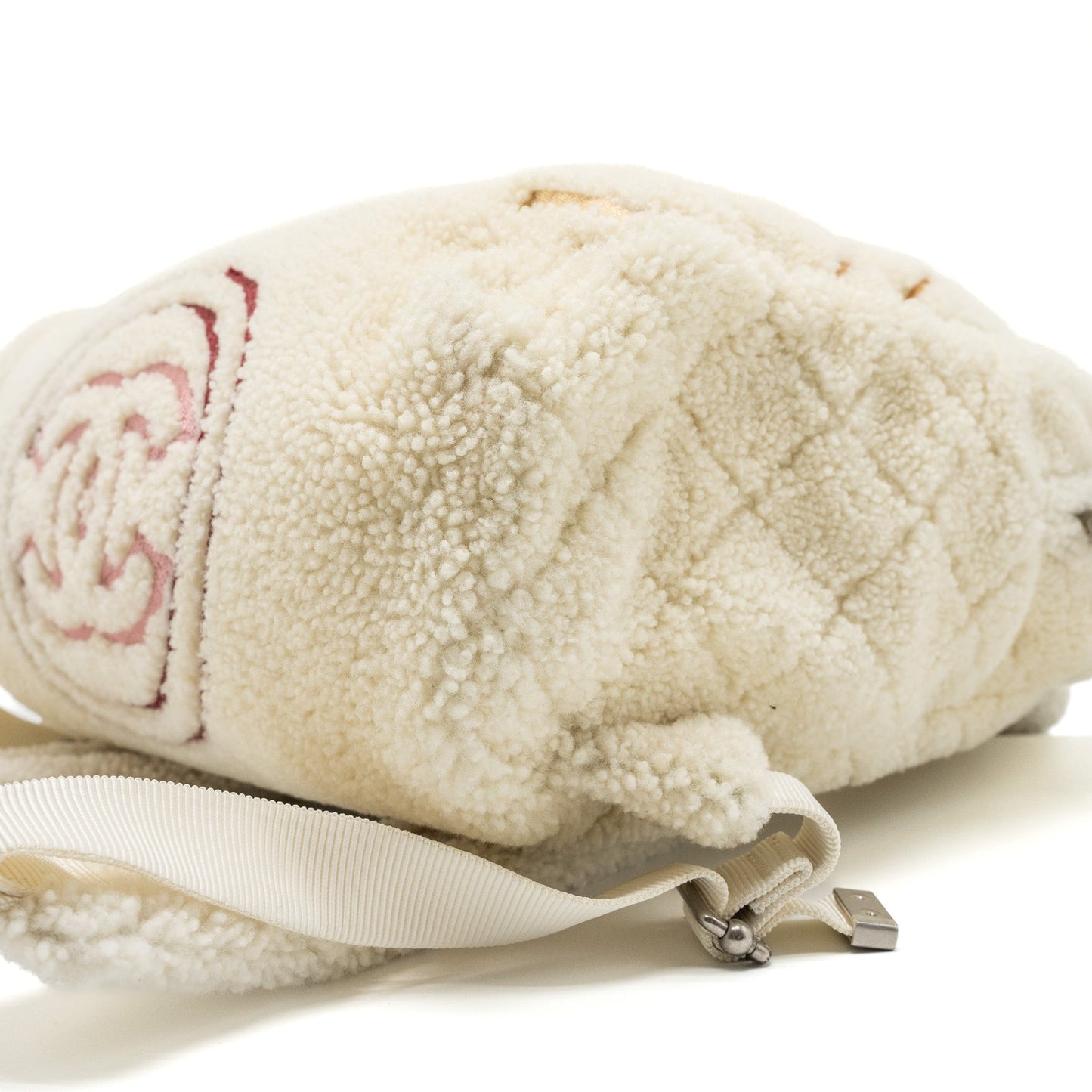 Chanel 19B Backpack Shearling White/Multicolour