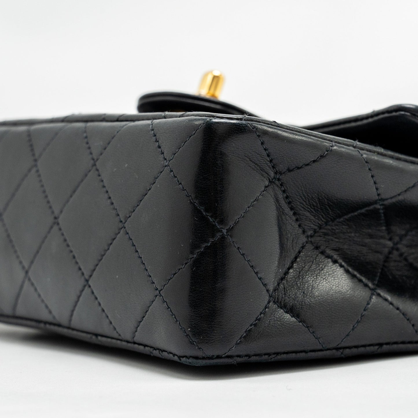 Chanel  Mini Square Flap Bag Lambskin Black