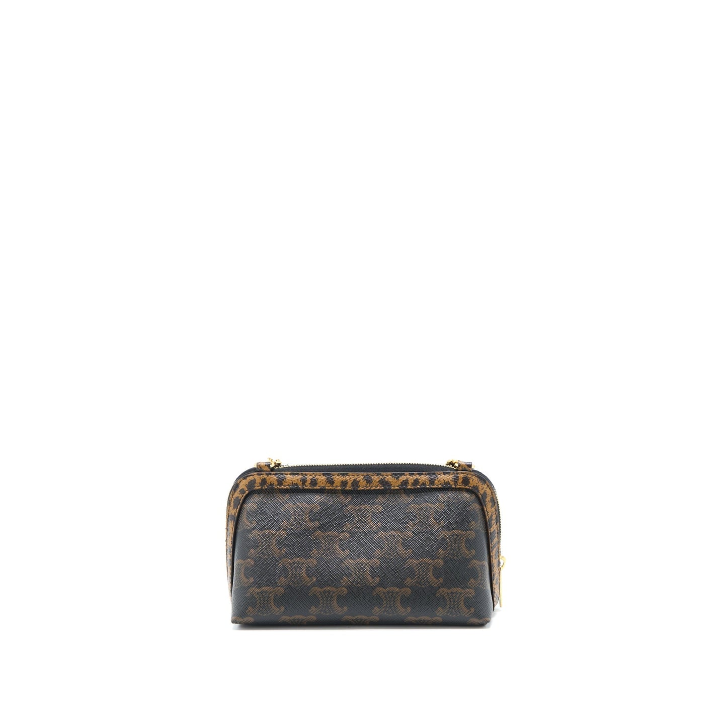 Celine Clutch With Chain Triomphe Canvas Limited Edge Print