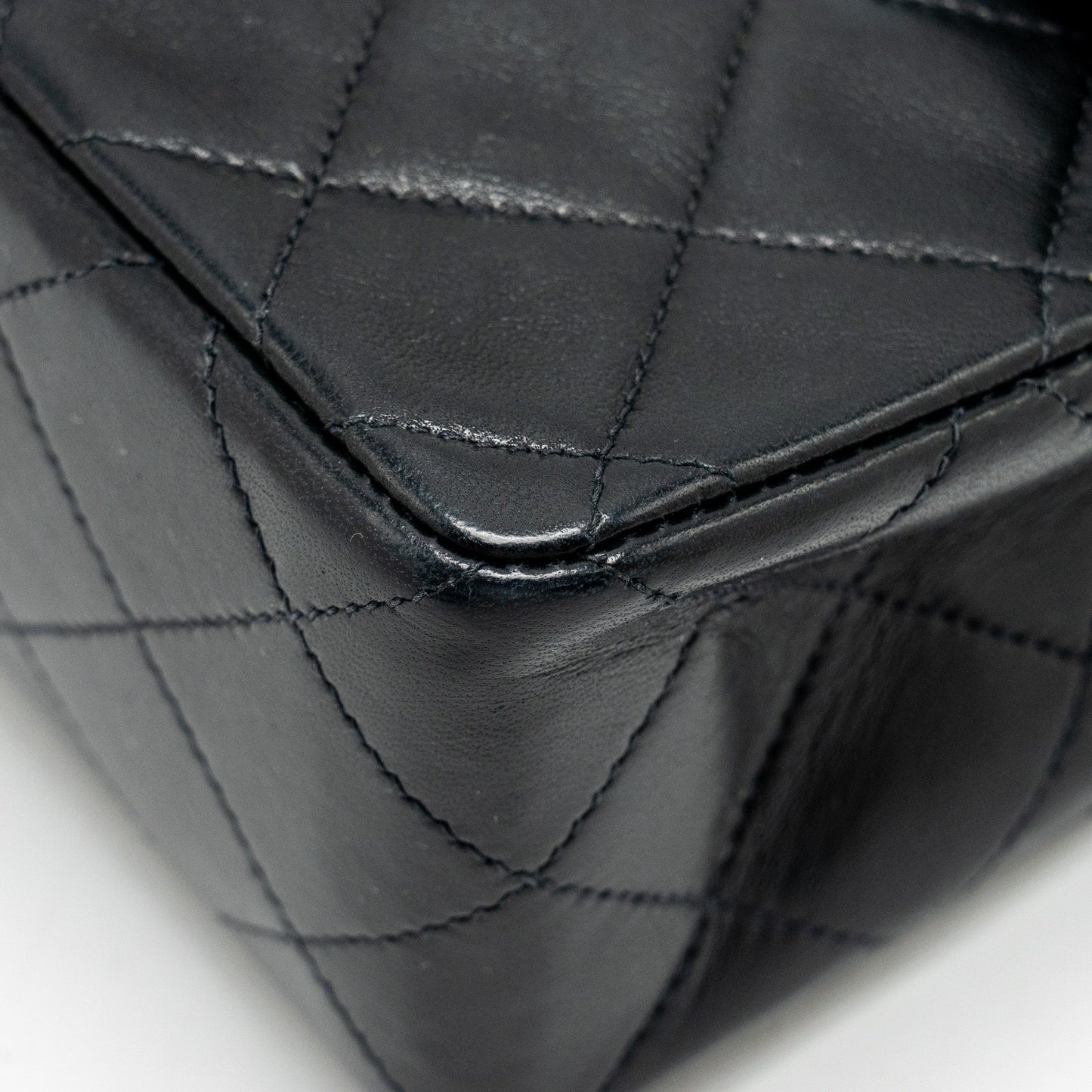Chanel  Mini Square Flap Bag Lambskin Black