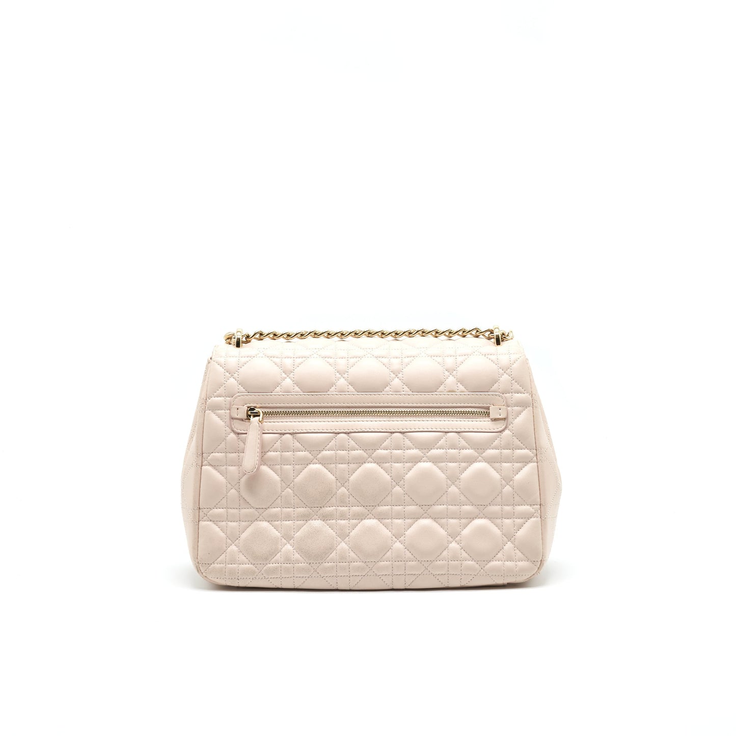 Christian Dior Cannage Leather Miss Dior Flap Purse in Light pink