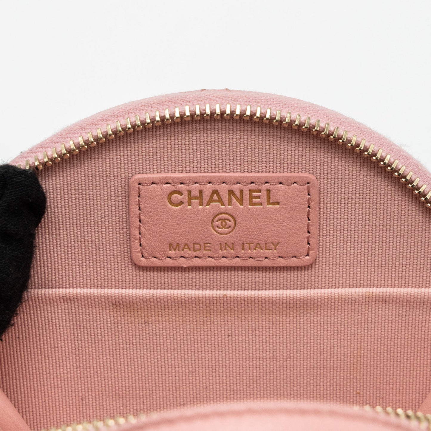 Chanel Top Handle Mini Round Vanity With Chain Caviar Pink L