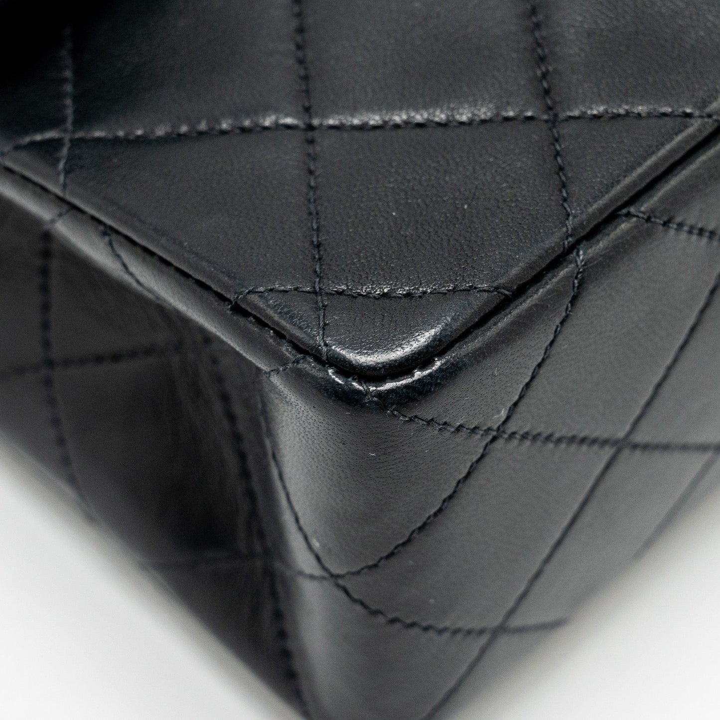 Chanel  Mini Square Flap Bag Lambskin Black