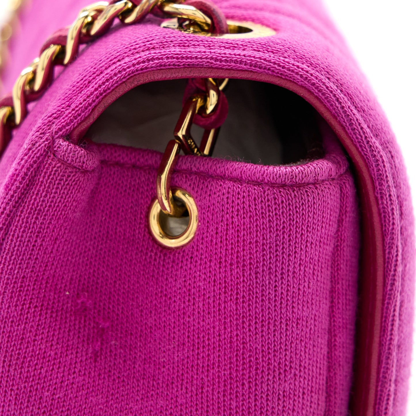 Chanel Seasonal Mini Flap Bag Fabric Pink L