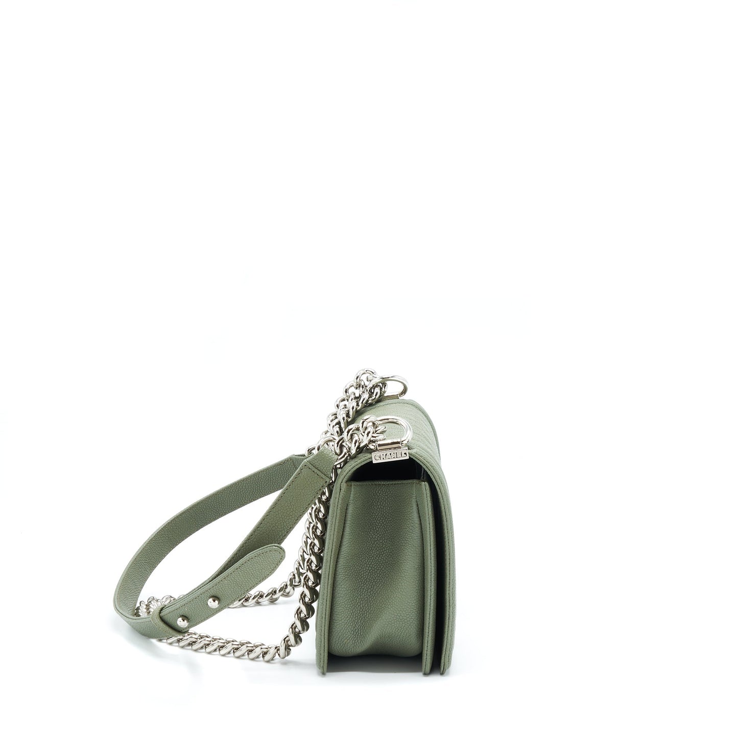 Chanel Medium Boy Bag Caviar Light Green