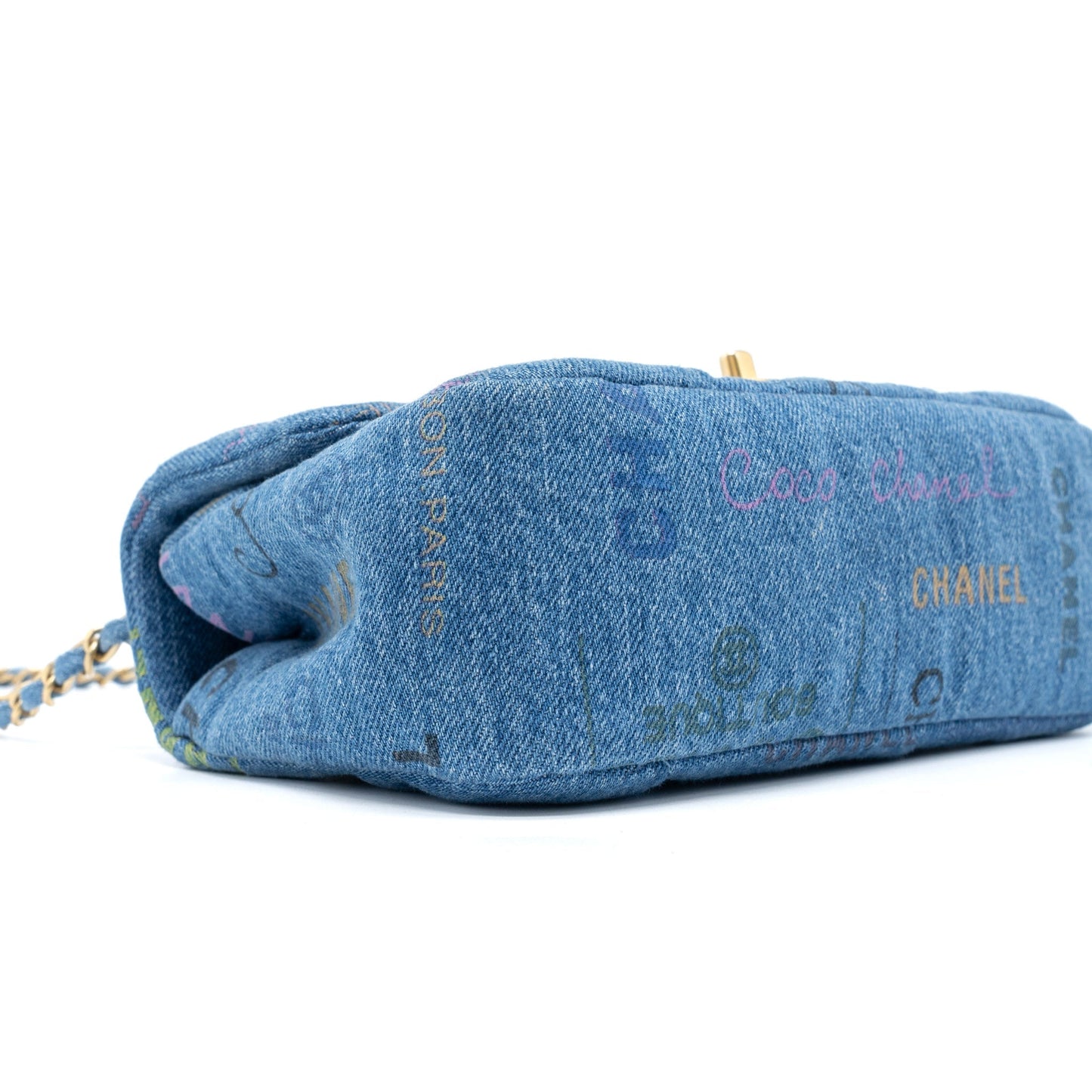Chanel 22P Blue Denim Flap Bag Denim Blue Brushed  (Microchip)