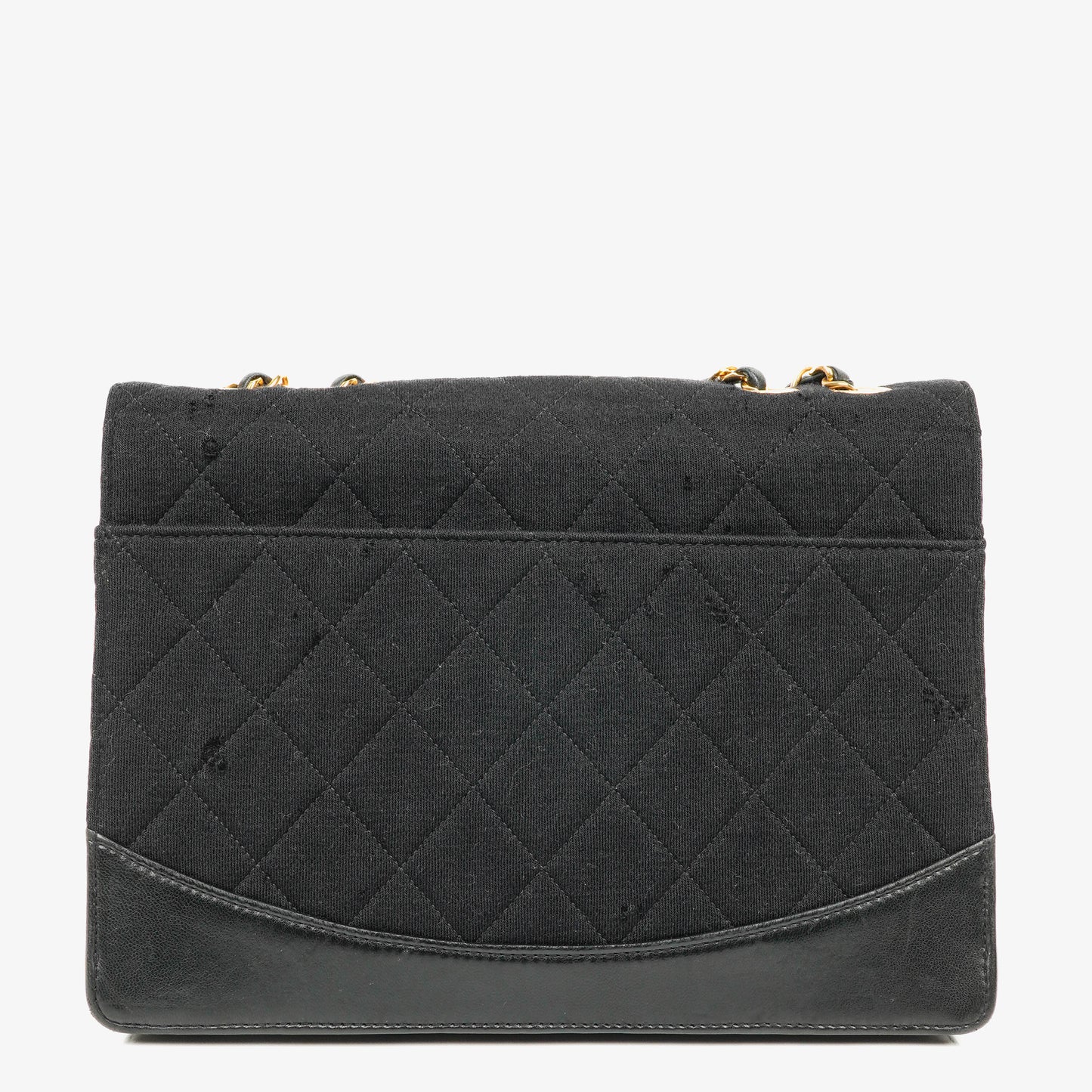 Chanel Classic Jersey And Leather Black Single Flap Bag, 1989-1991
