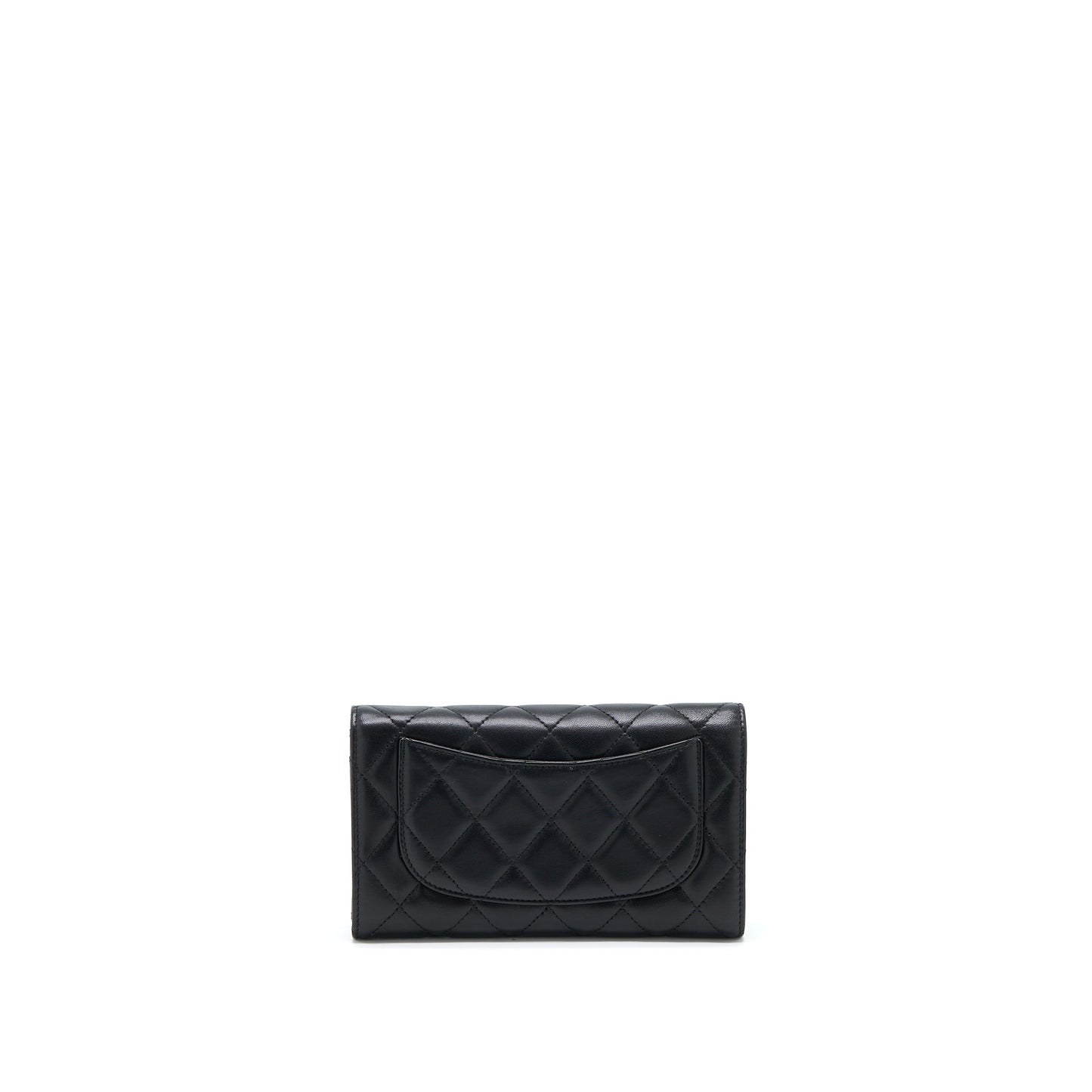 Chanel Long Flap Wallet Lambskin Black