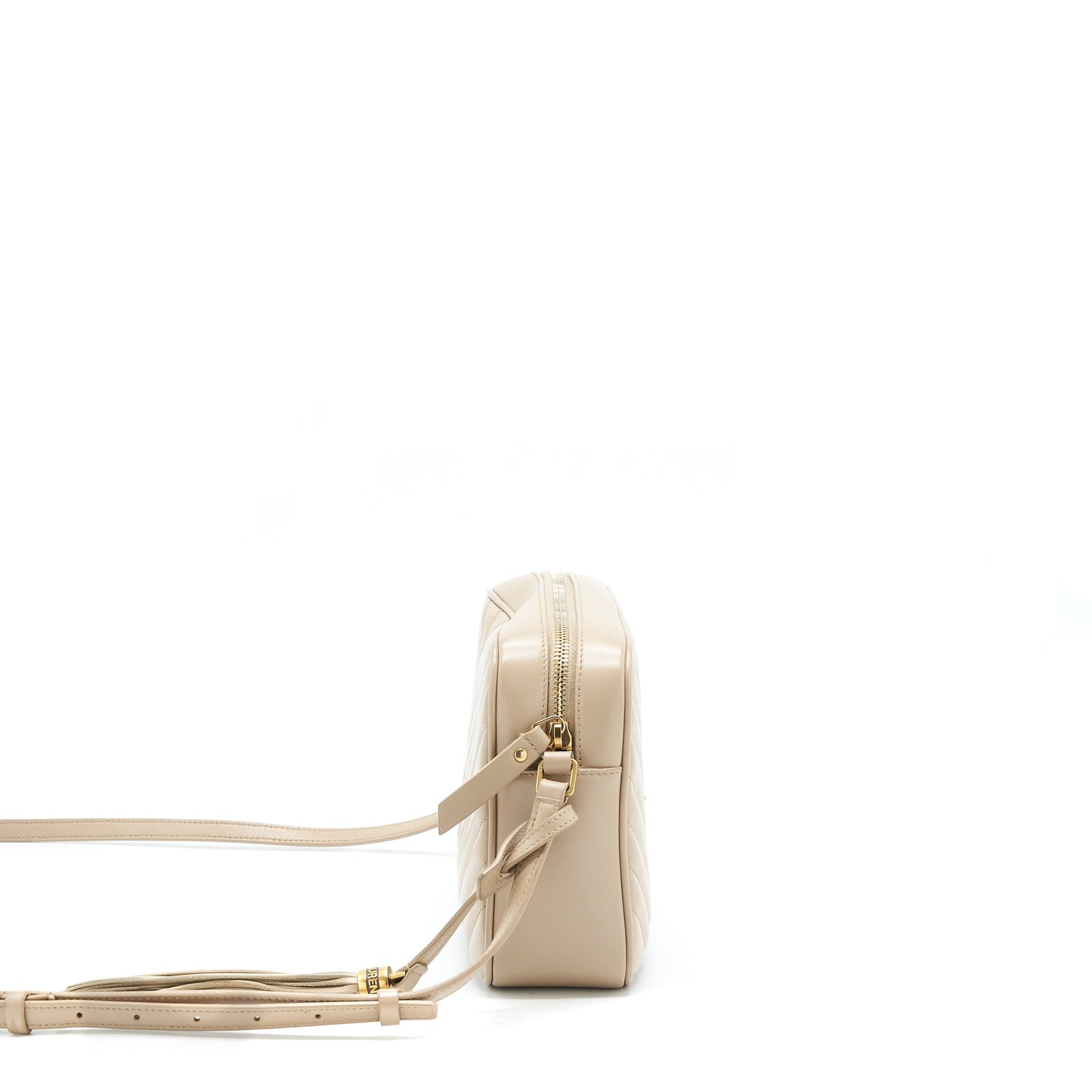 Saint Laurent Lou Camera Purse Calfskin Dark Beige