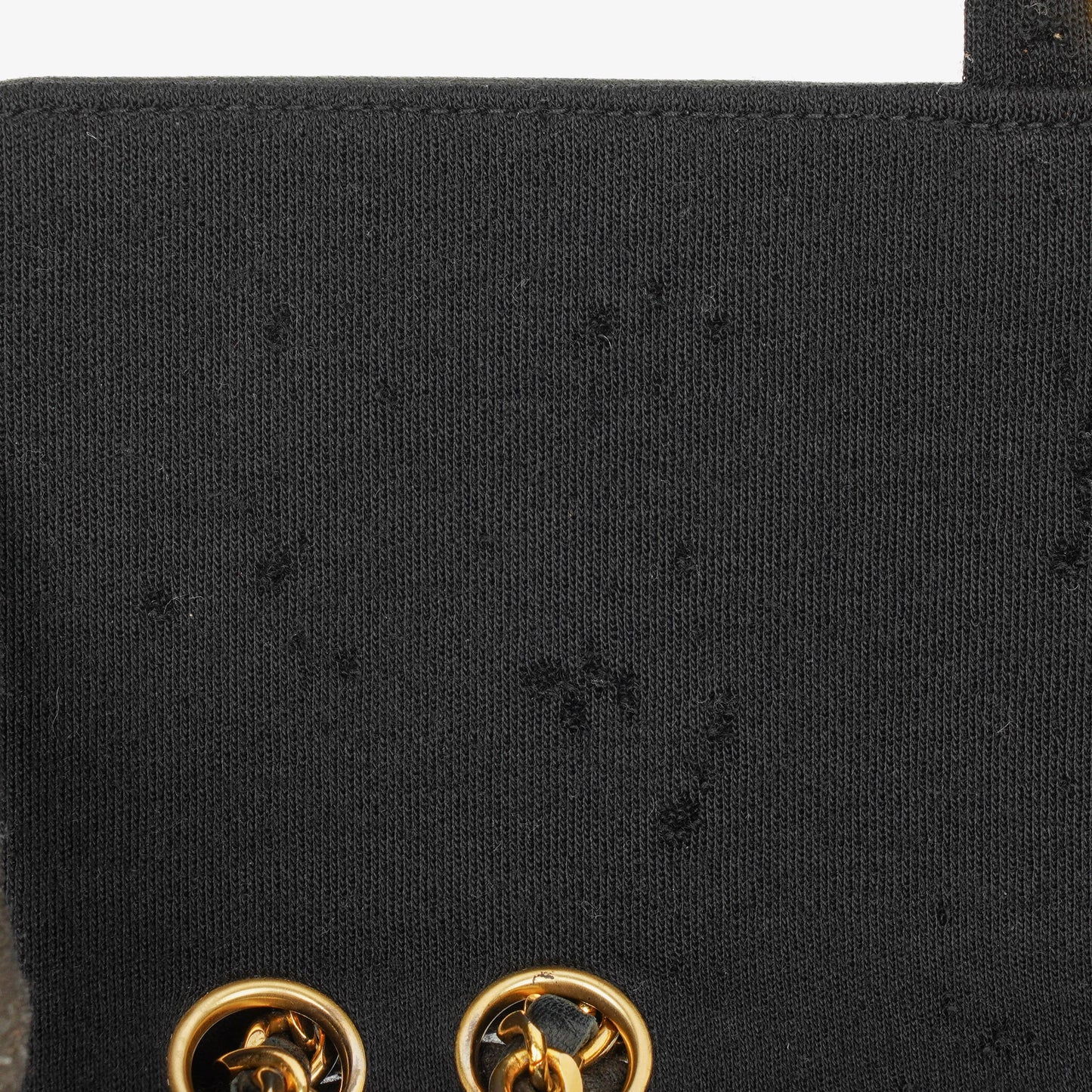 Chanel Classic Jersey And Leather Black Single Flap Bag, 1989-1991