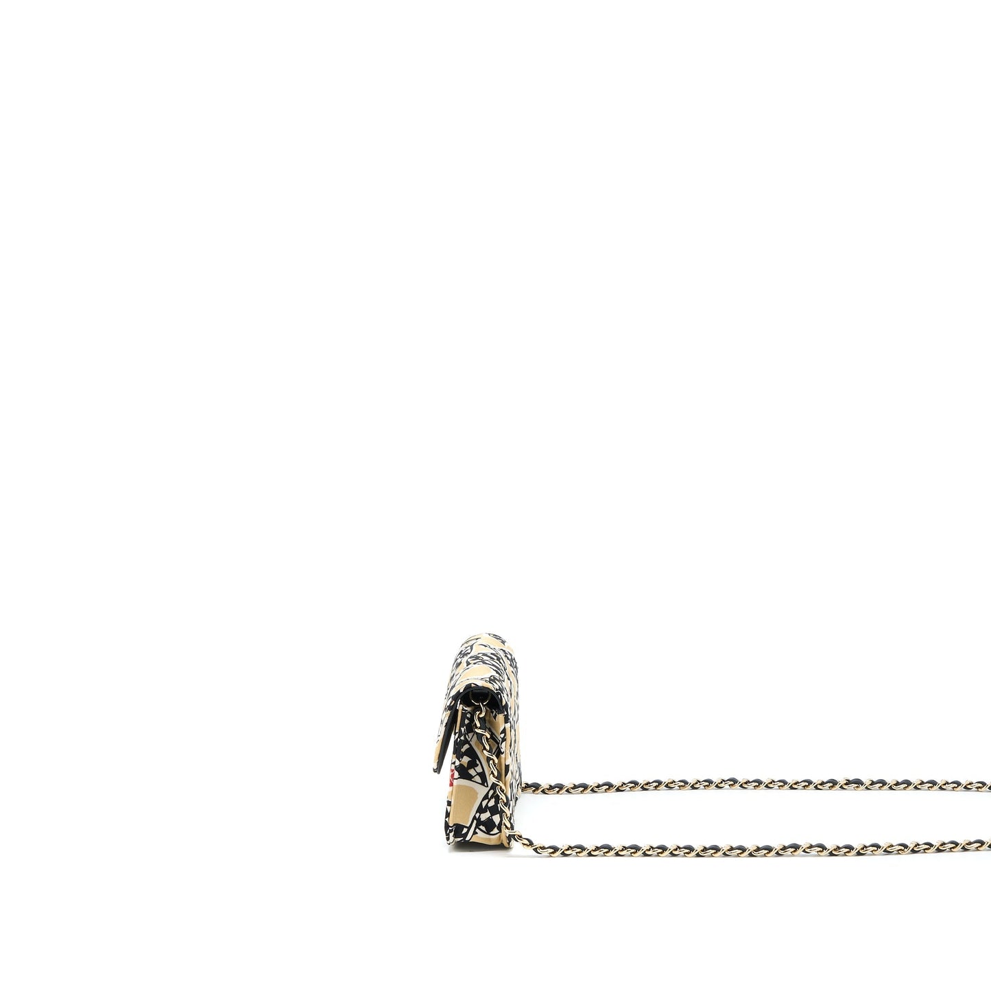 Chanel Mini Flap Bag with Chain Fabric Multicolour L (Microchip)