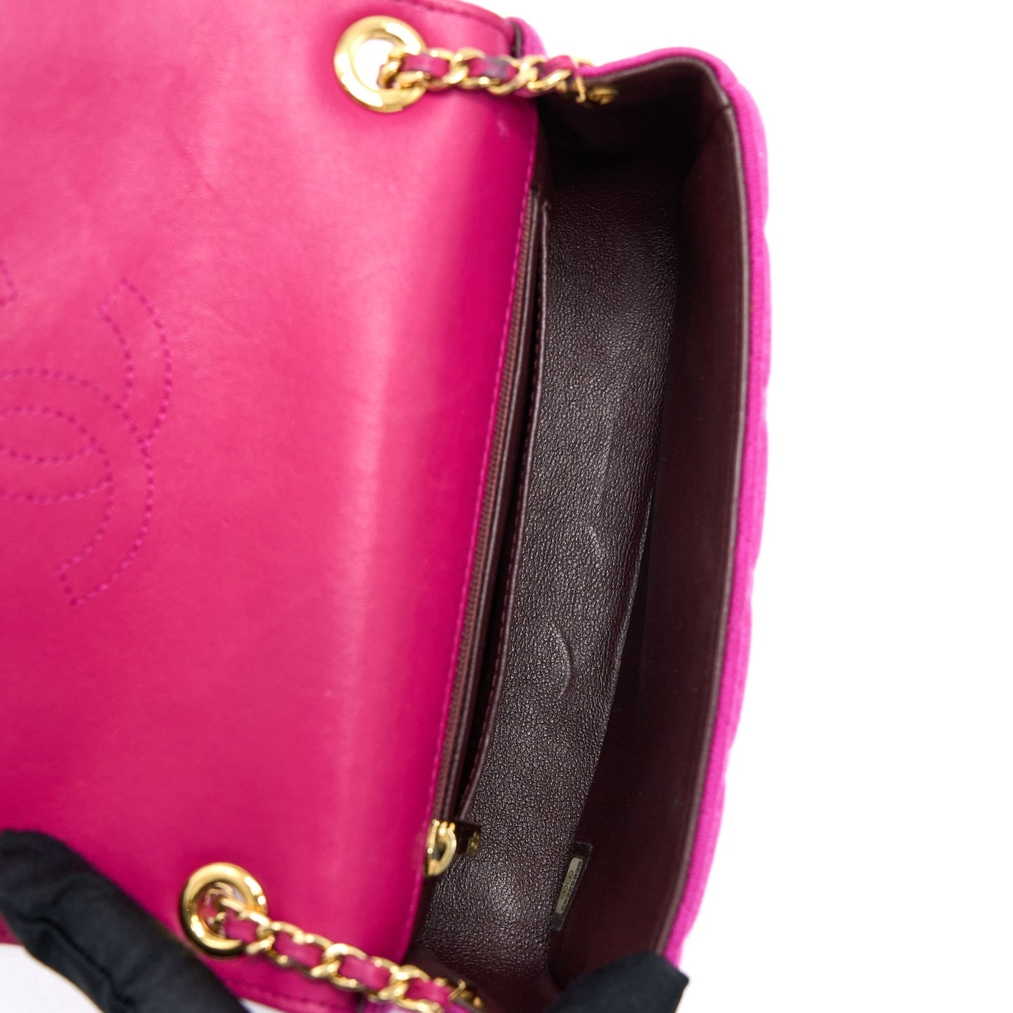 Chanel Seasonal Mini Flap Bag Fabric Pink L