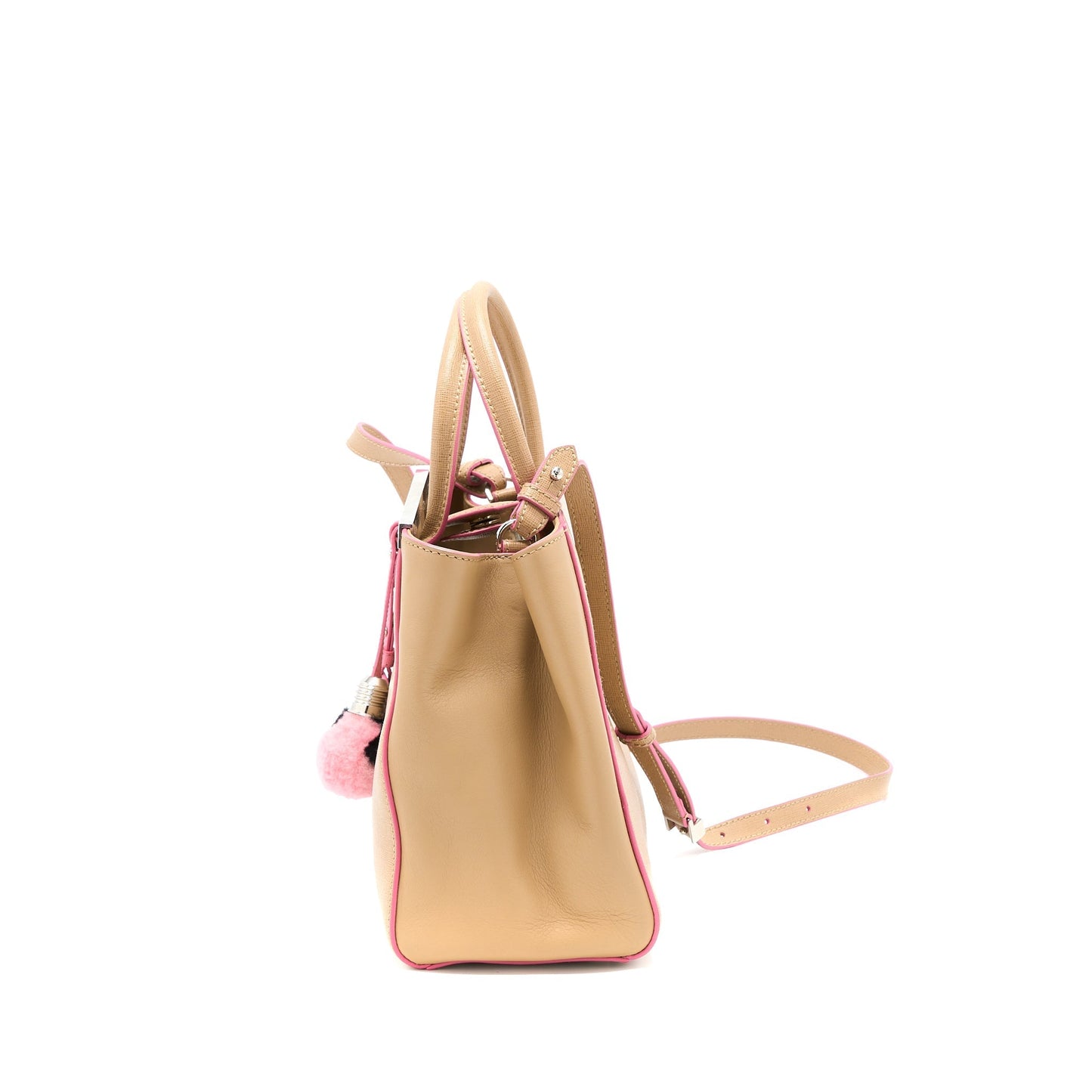 Fendi 2Jours Tote Purse Beige
