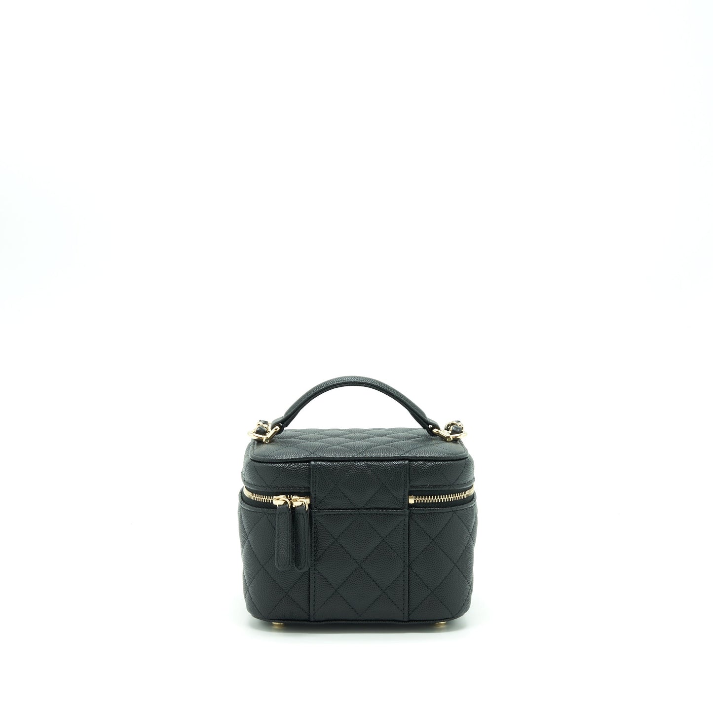 Chanel 22S Top Handle Vanity Caviar Black L (Microchip)