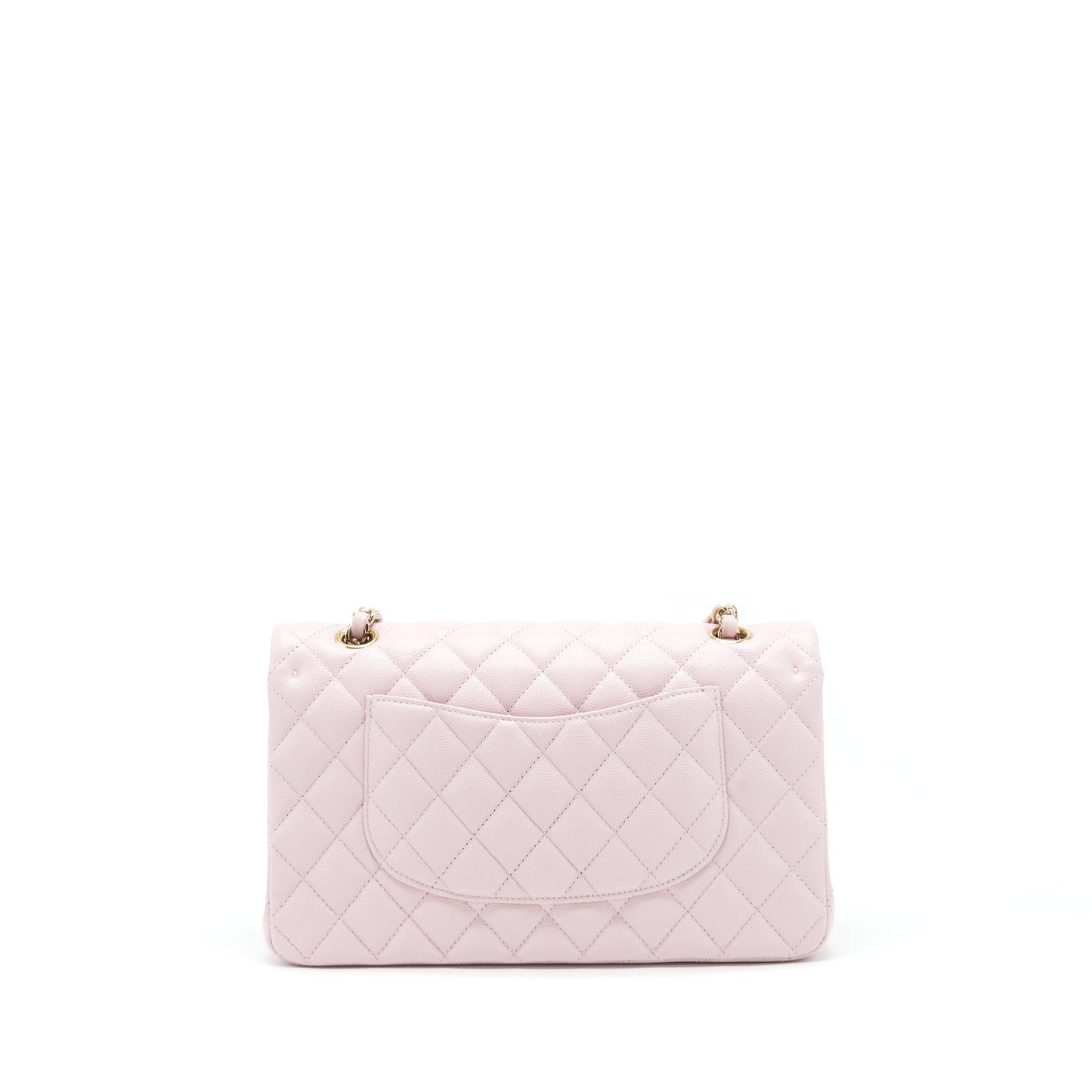 Chanel Medium Classic Double Flap Bag 21S Caviar Light Pink L