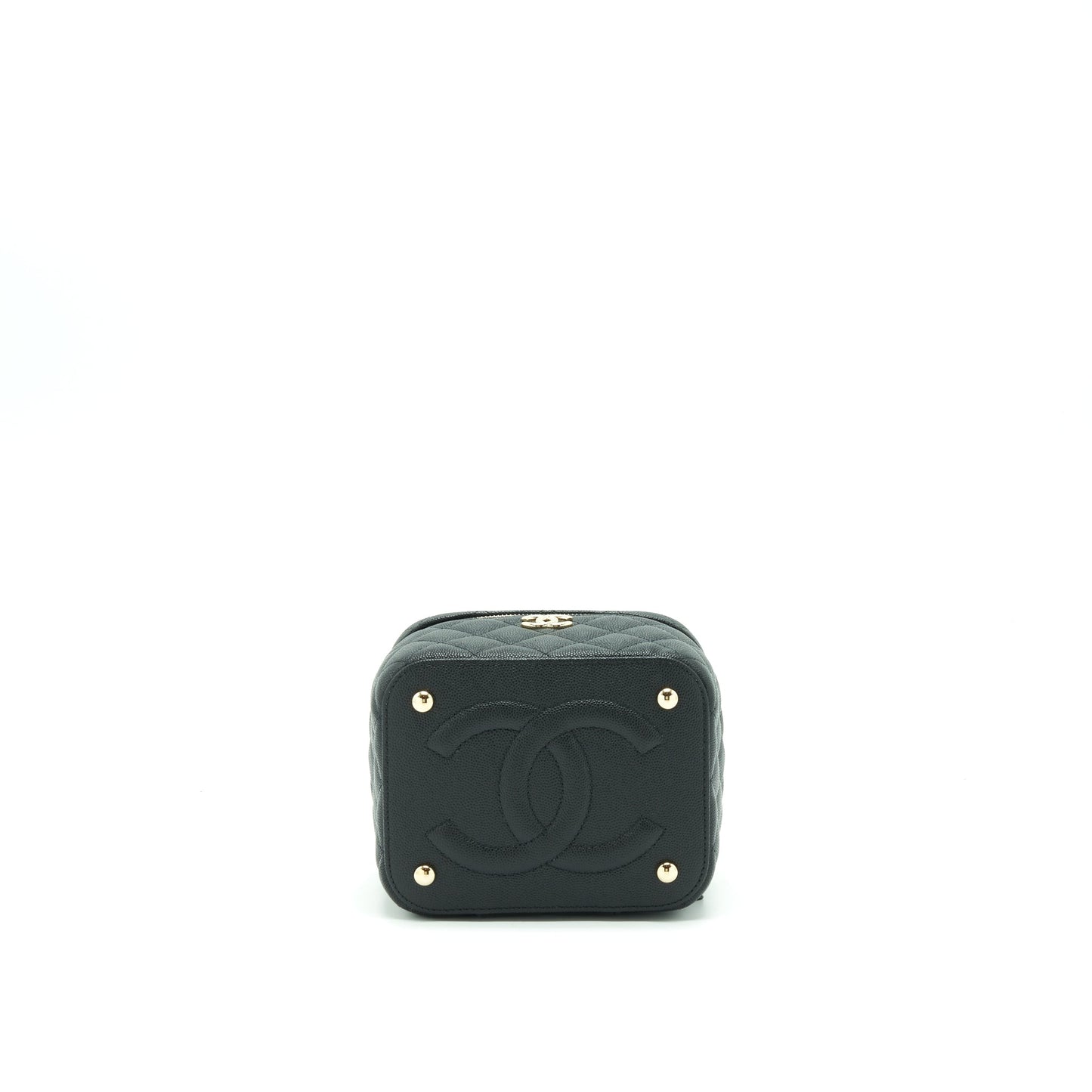 Chanel 22S Top Handle Vanity Caviar Black L (Microchip)