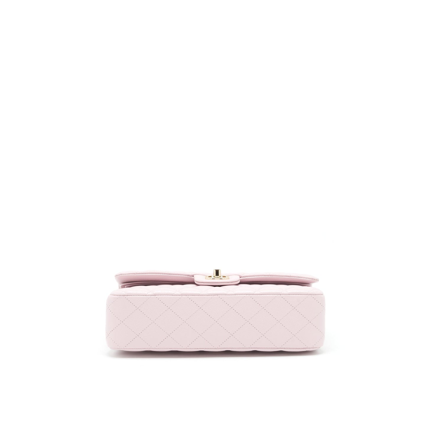 Chanel Medium Classic Double Flap Bag 21S Caviar Light Pink L