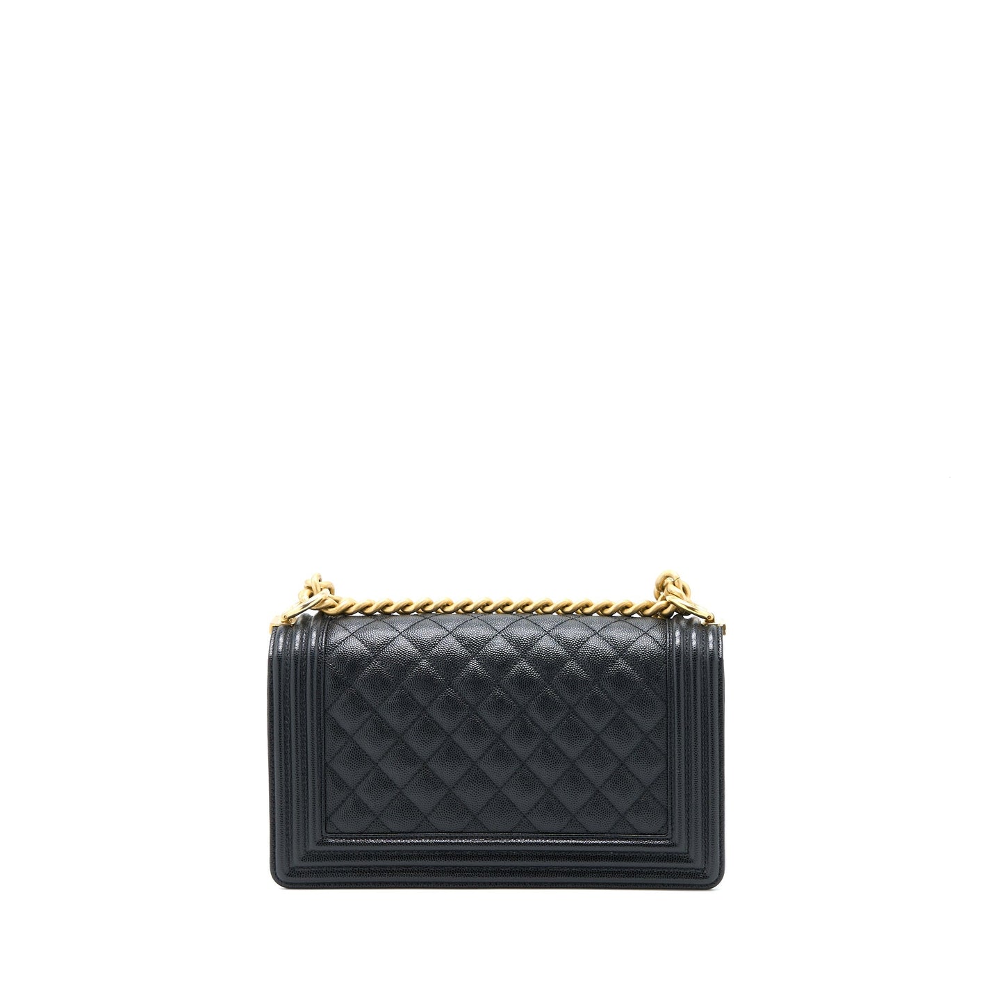 Chanel Medium Boy Bag Caviar Black Brushed