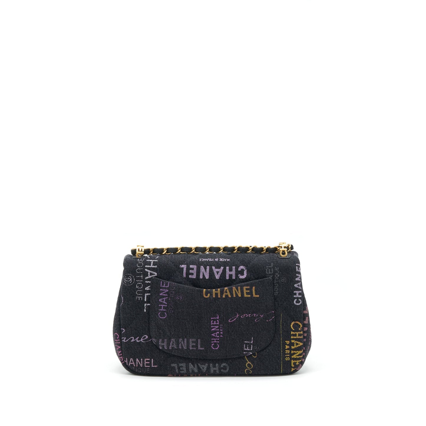 Chanel 22P Small Flap Bag 23cm Denim Black