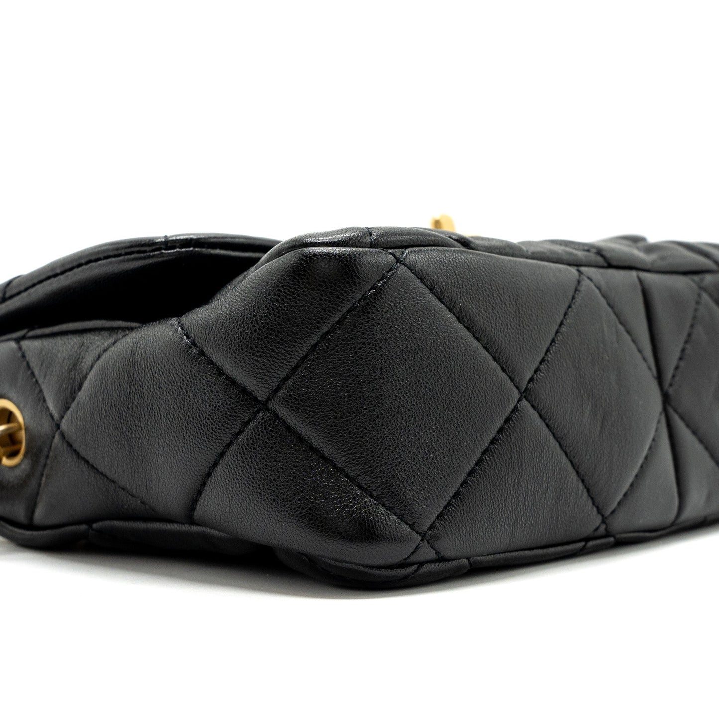 Chanel 23s Coco Love Flap Bag Lambskin Black Brushed (Microchip)