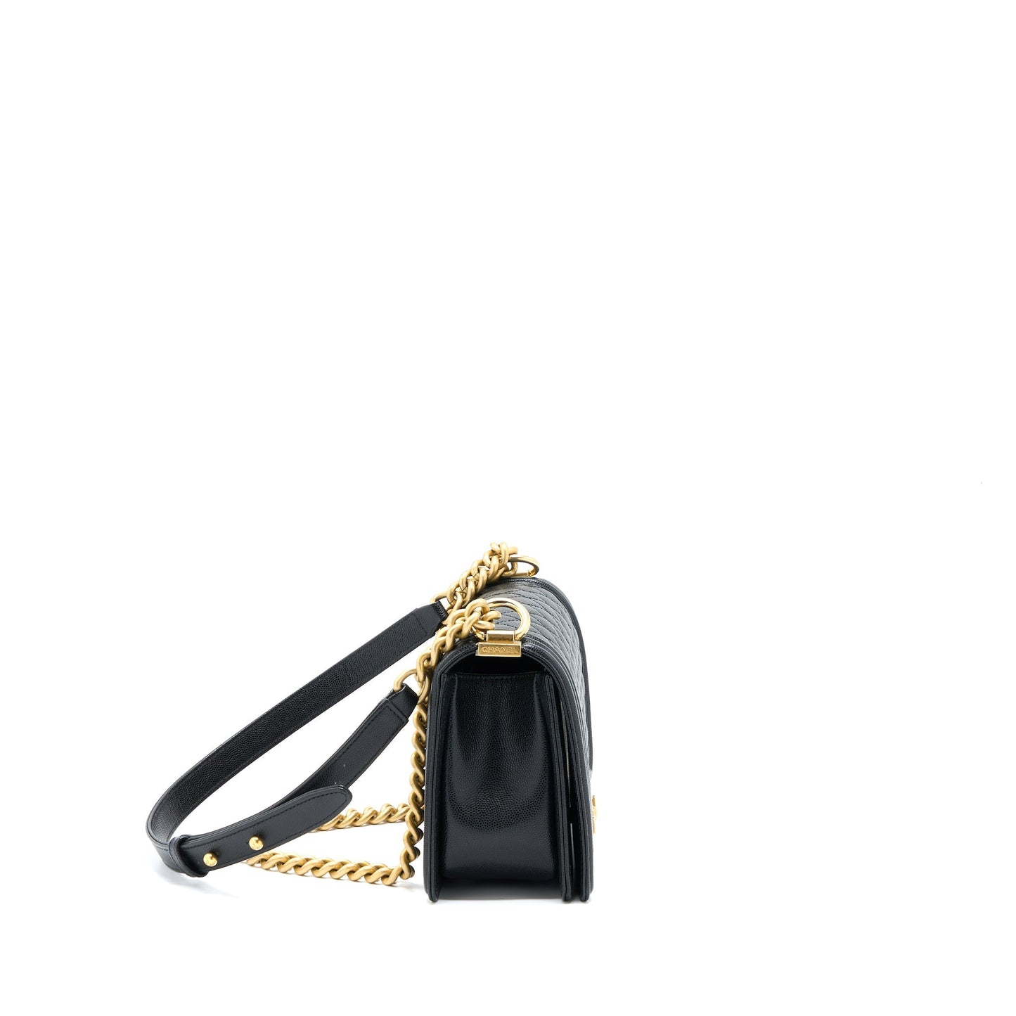 Chanel Medium Boy Bag Caviar Black Brushed