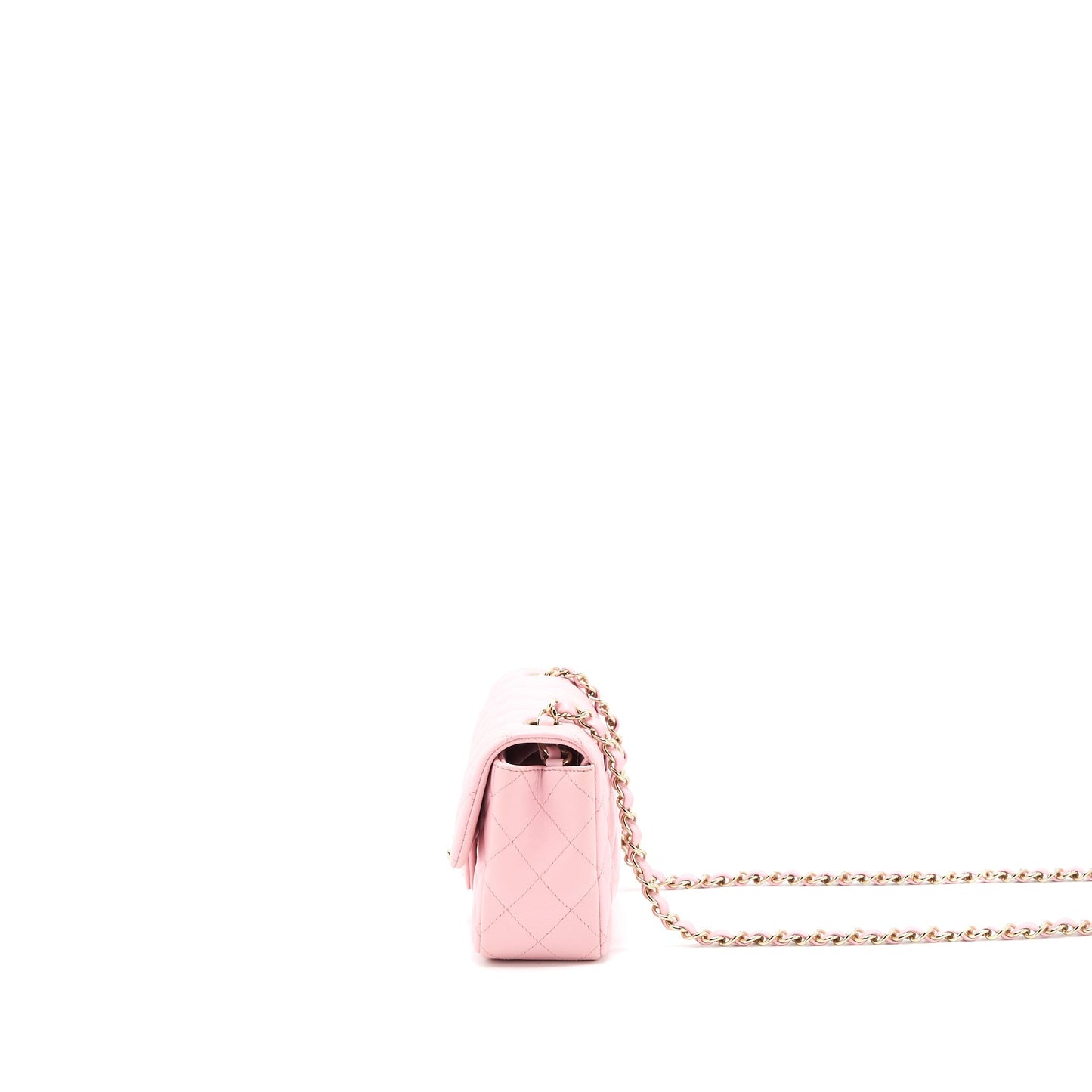 Chanel 21s Mini Rectangular Flap Bag Lambskin Pink L
