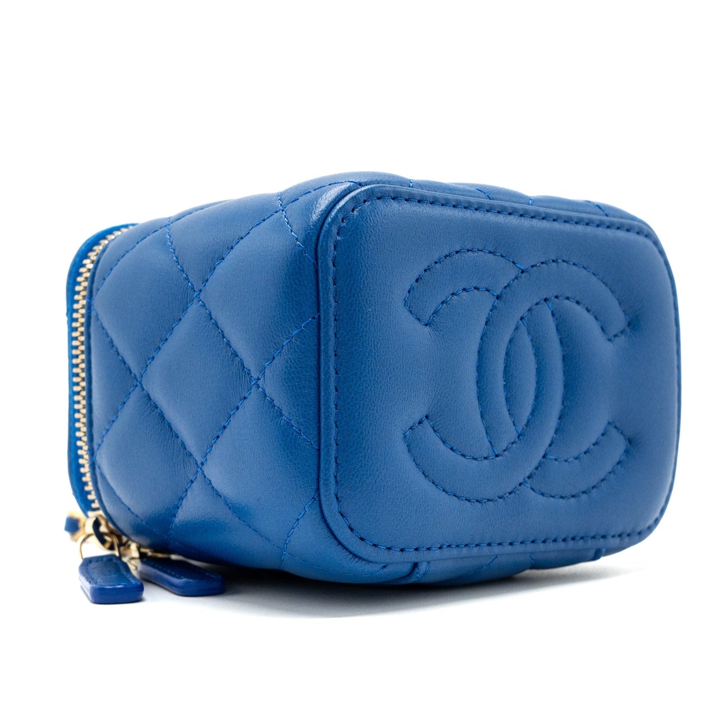 Chanel Pearl Crush Mini Vanity Lambskin Blue (microchip)