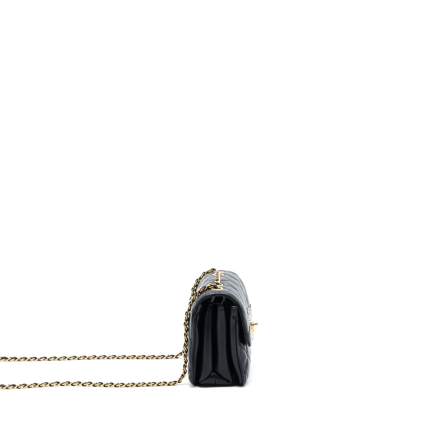 Chanel Seasonal Flap Bag Lambskin Black Brushed